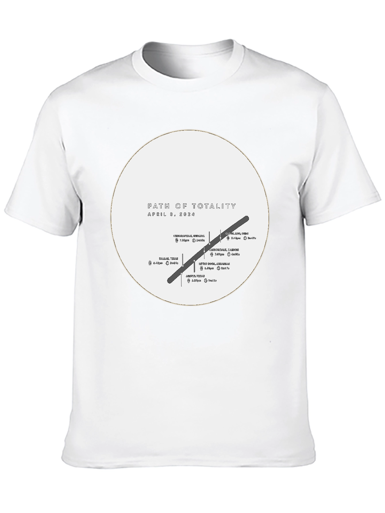 Path of Totality April 8 2024 Eclipse T-Shirt