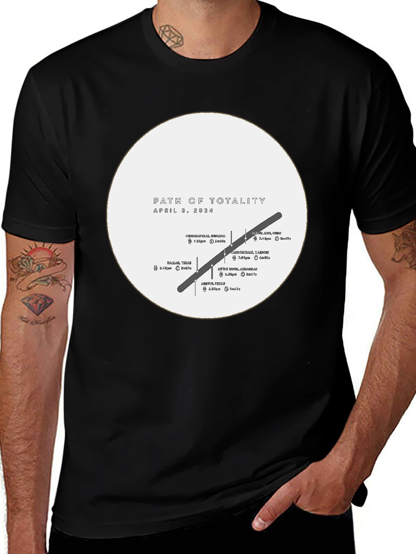 Path of Totality April 8 2024 Eclipse T-Shirt