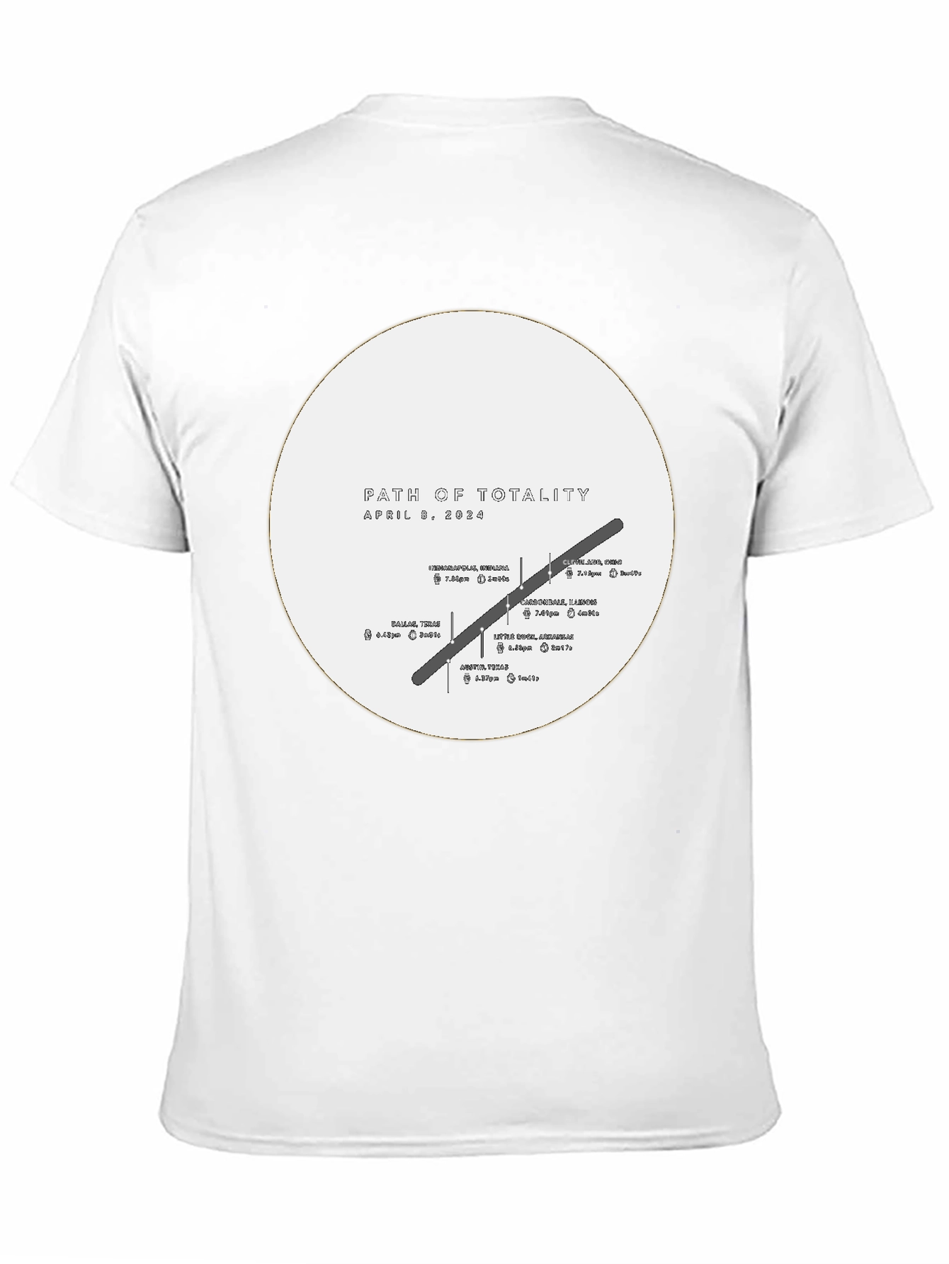 Path of Totality April 8 2024 Eclipse T-Shirt