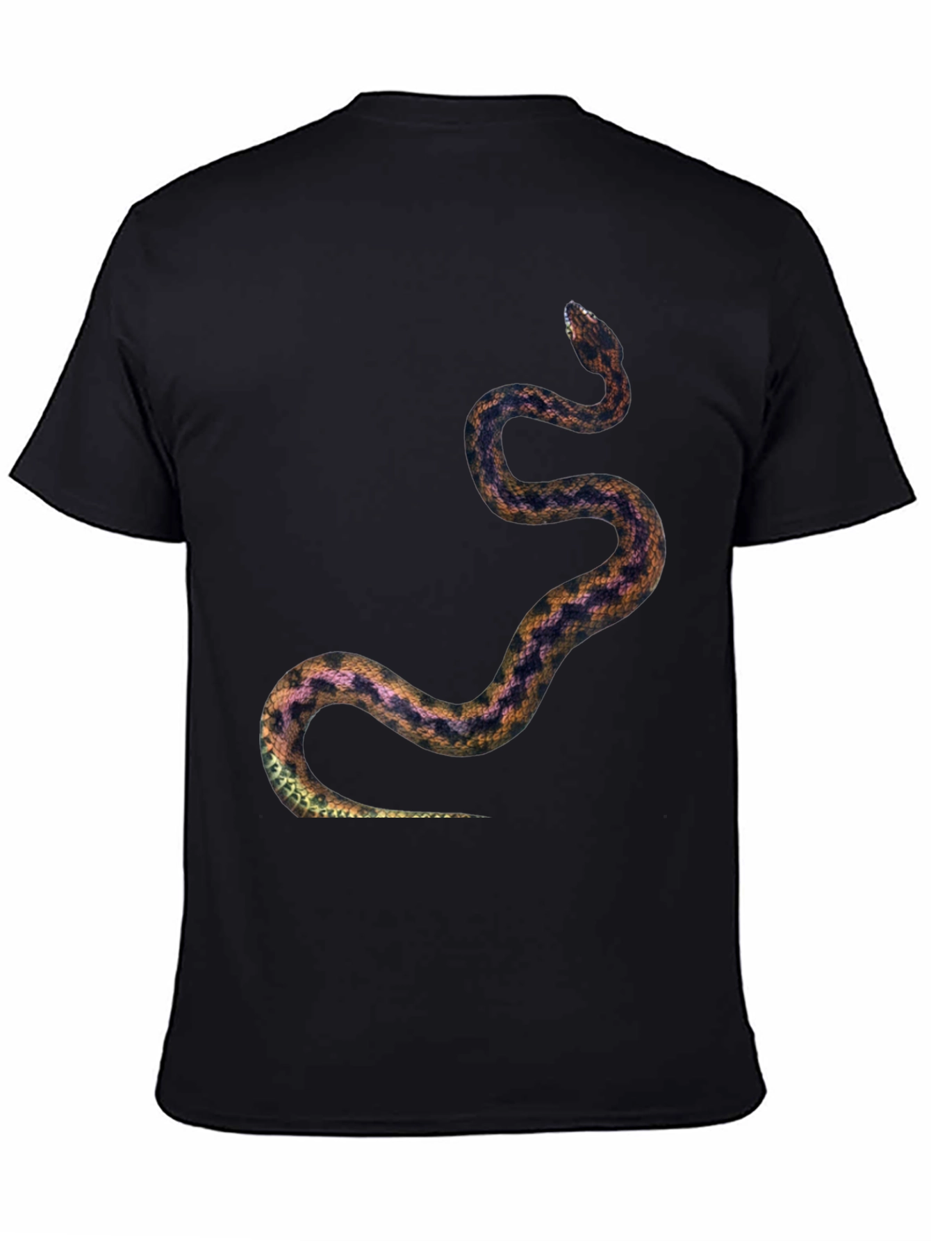 Snake Print Tee - Black Graphic T-Shirt