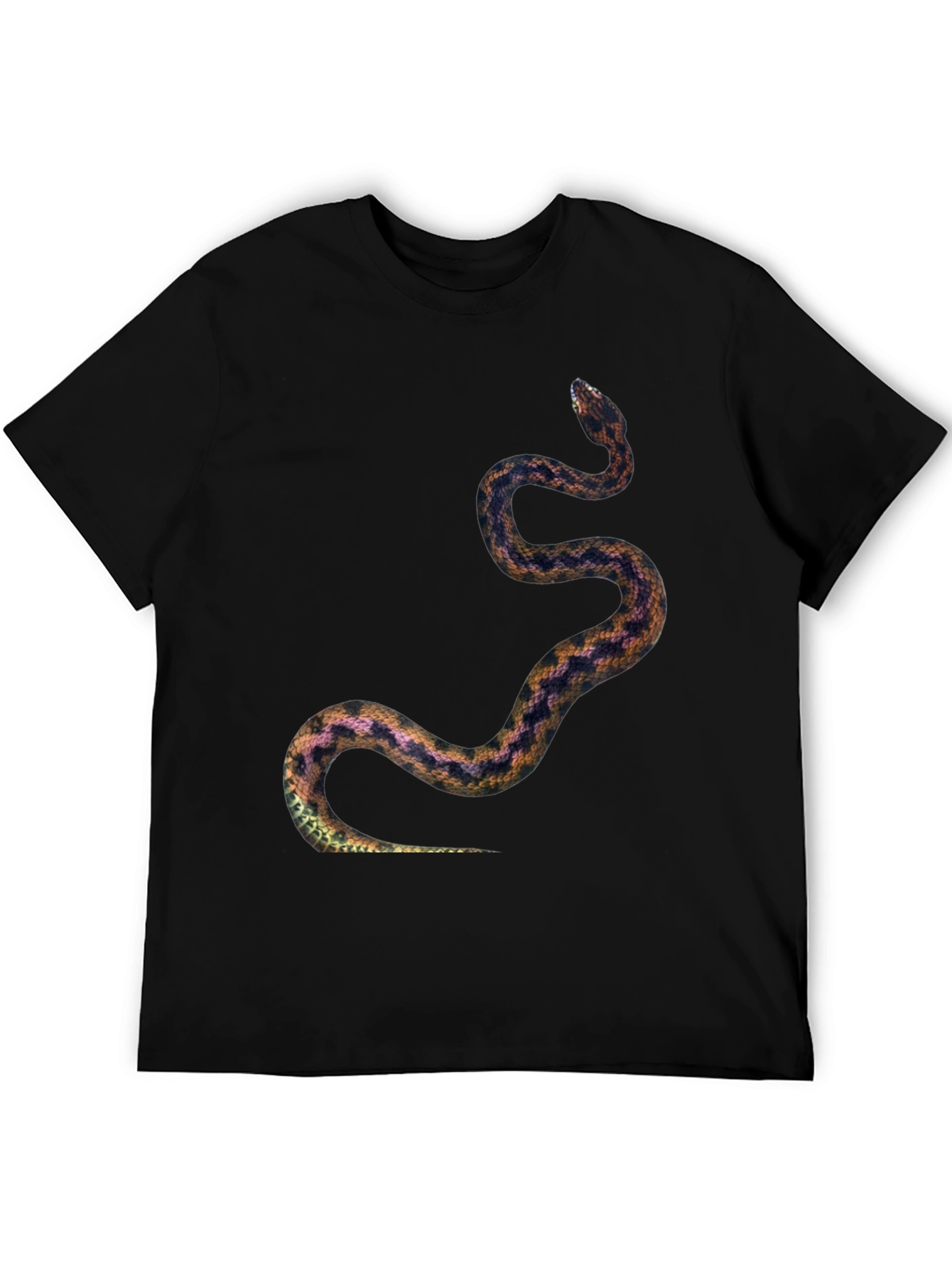 Snake Print Tee - Black Graphic T-Shirt
