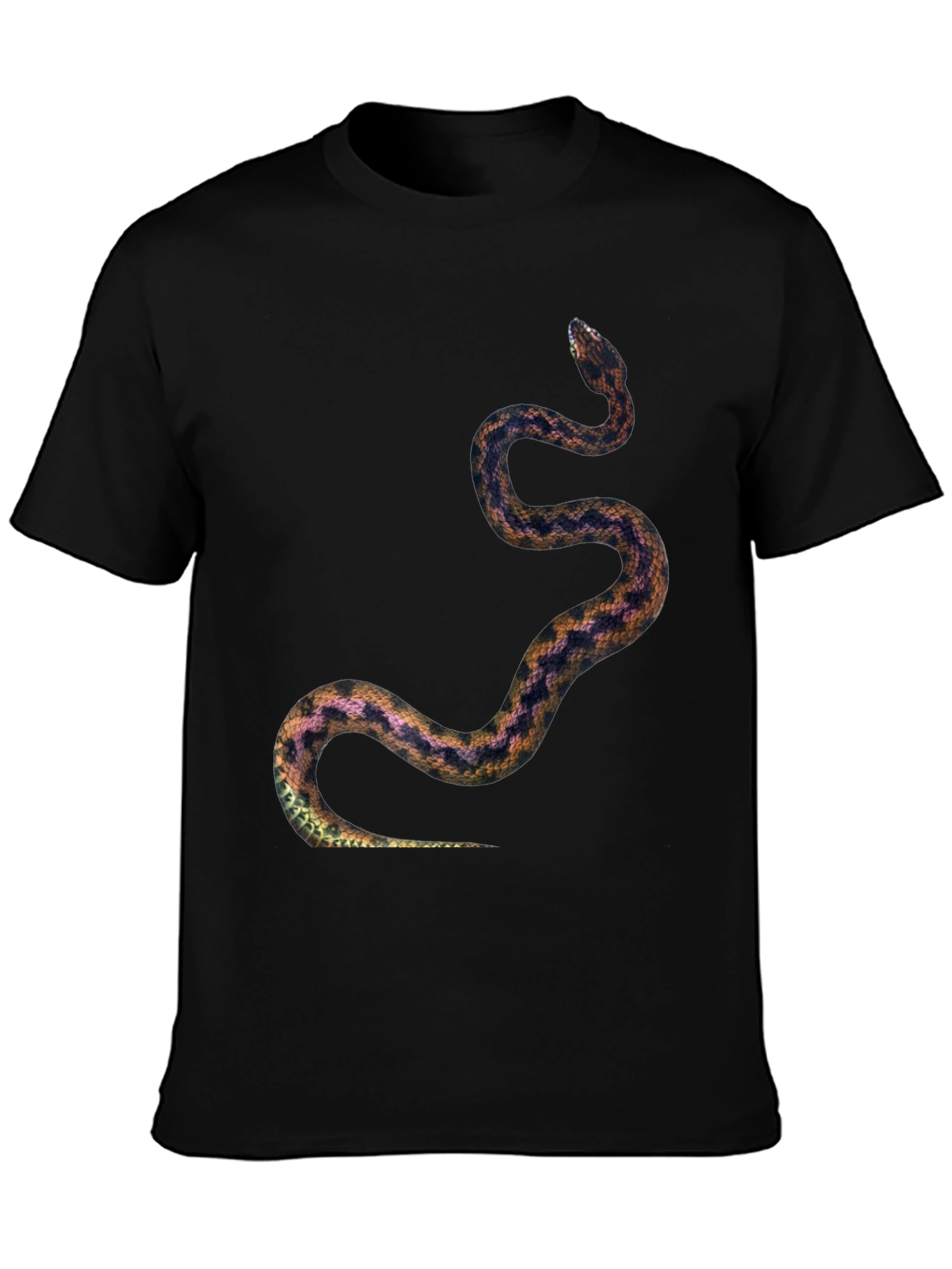 Snake Print Tee - Black Graphic T-Shirt