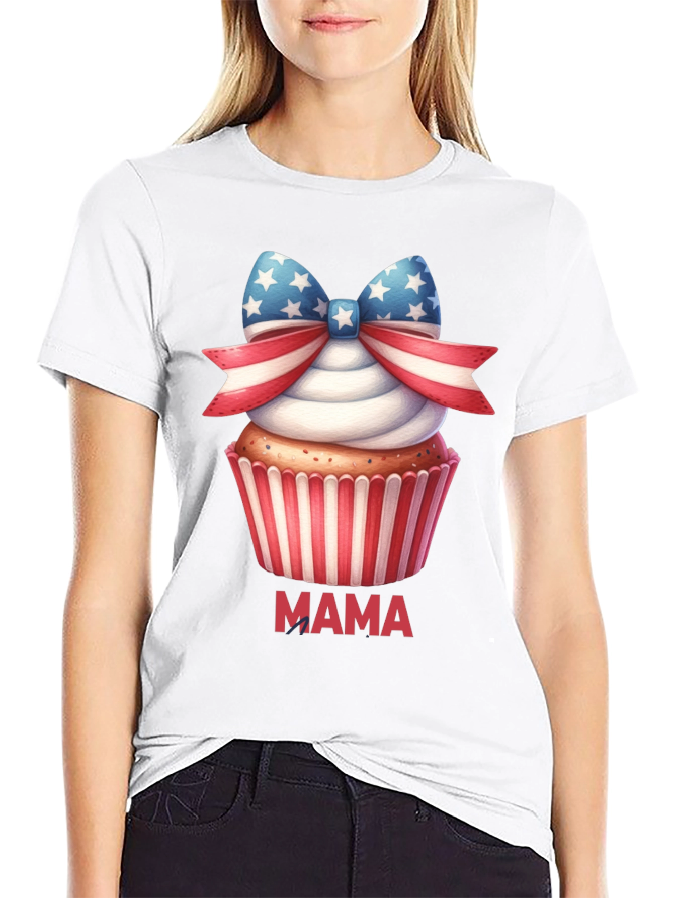 Patriotic Mama Cupcake T-Shirt
