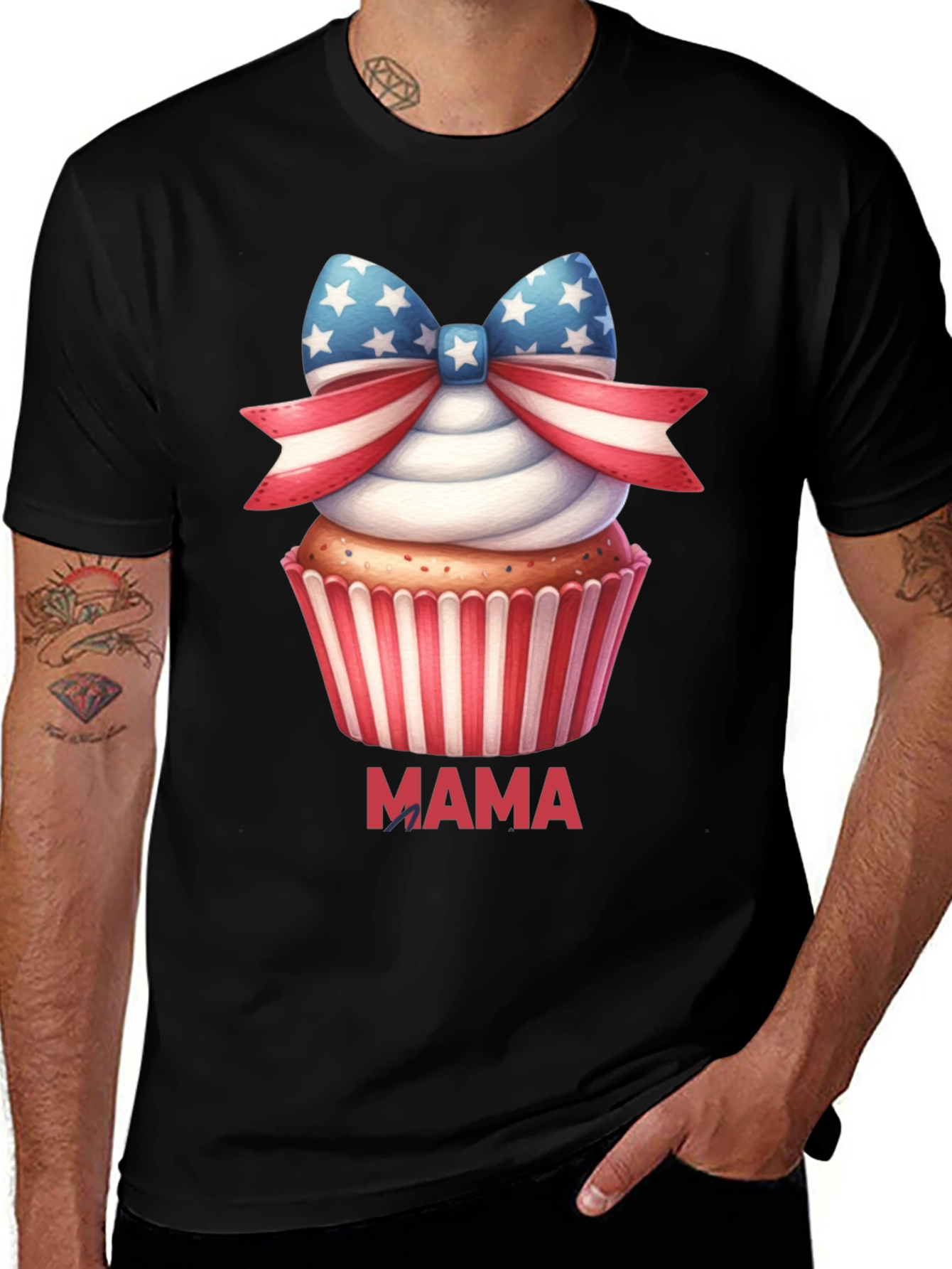 Patriotic Mama Cupcake T-Shirt
