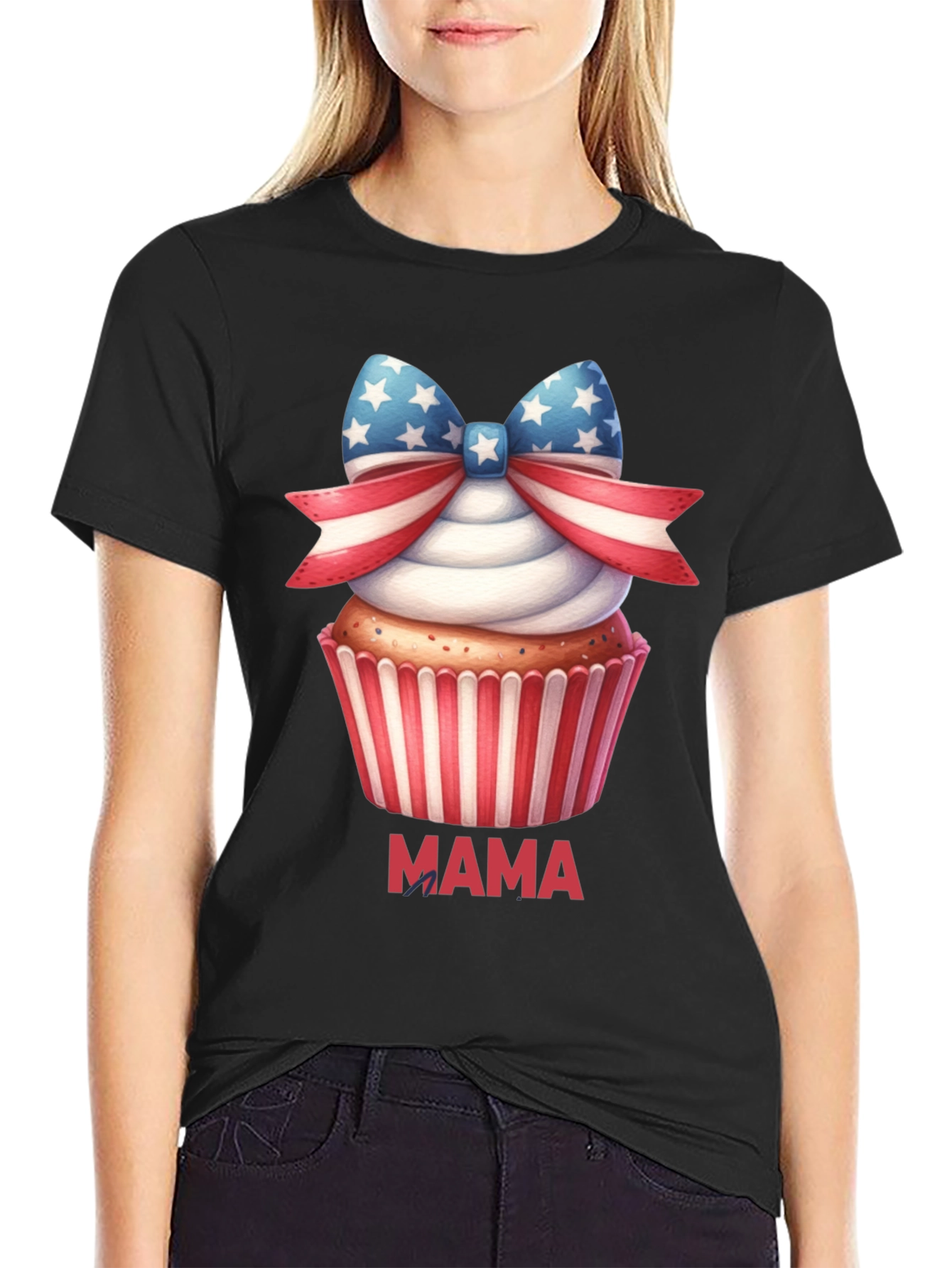 Patriotic Mama Cupcake T-Shirt