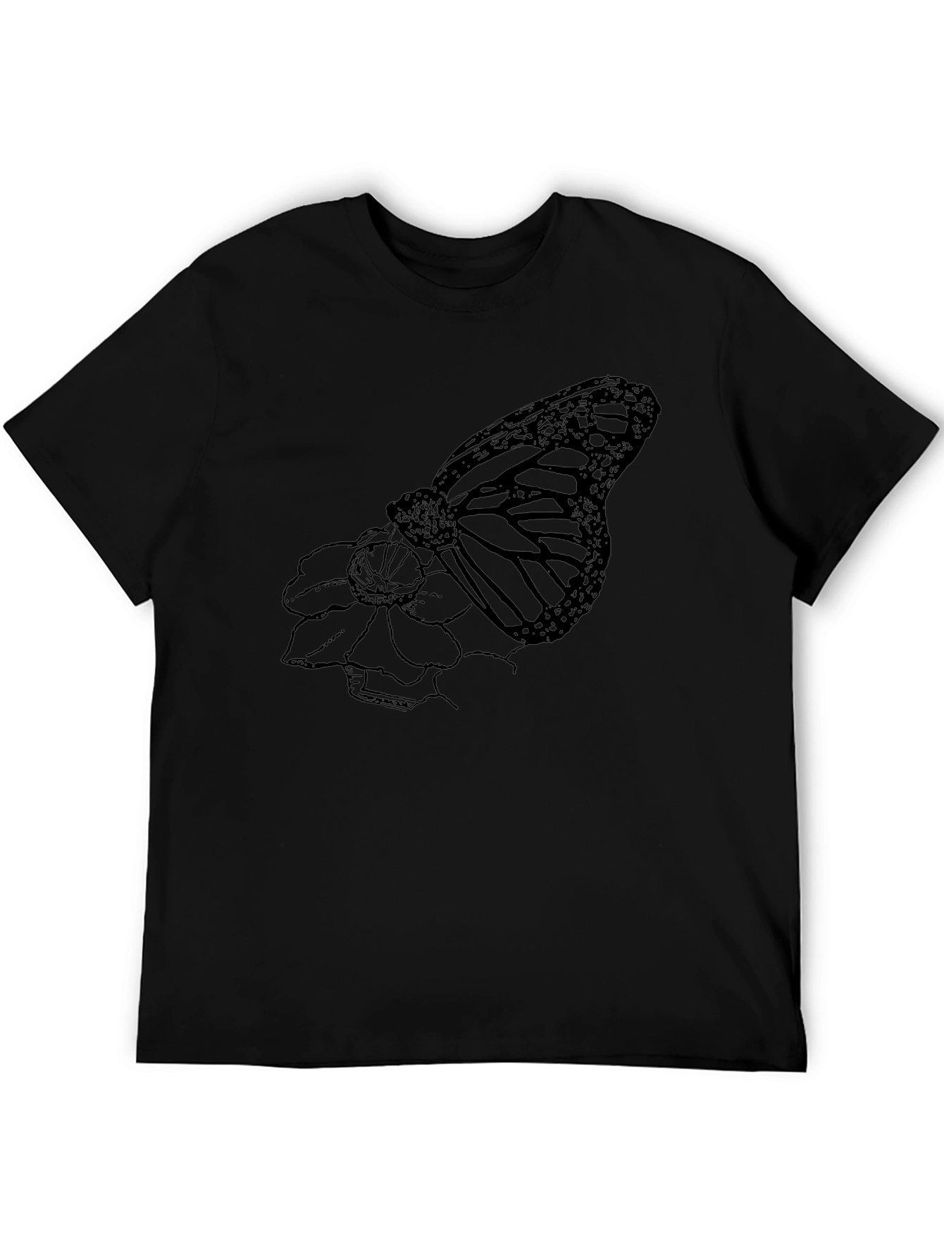 Butterfly Graphic Black T-Shirt