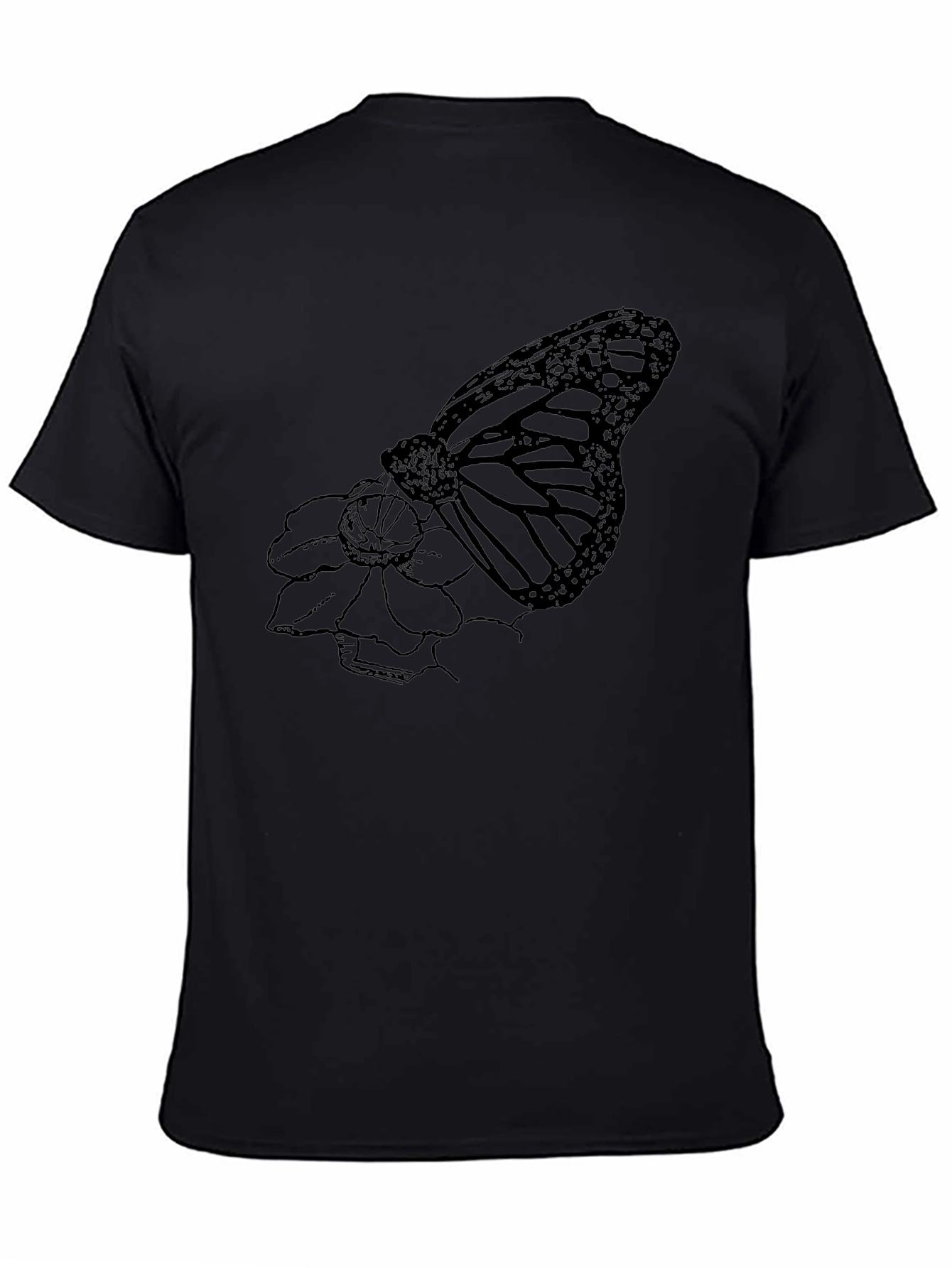 Butterfly Graphic Black T-Shirt