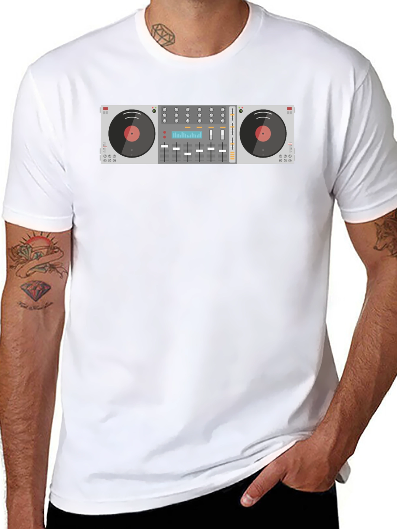 DJ Mixer Graphic Tee - Black Music Lover T-Shirt