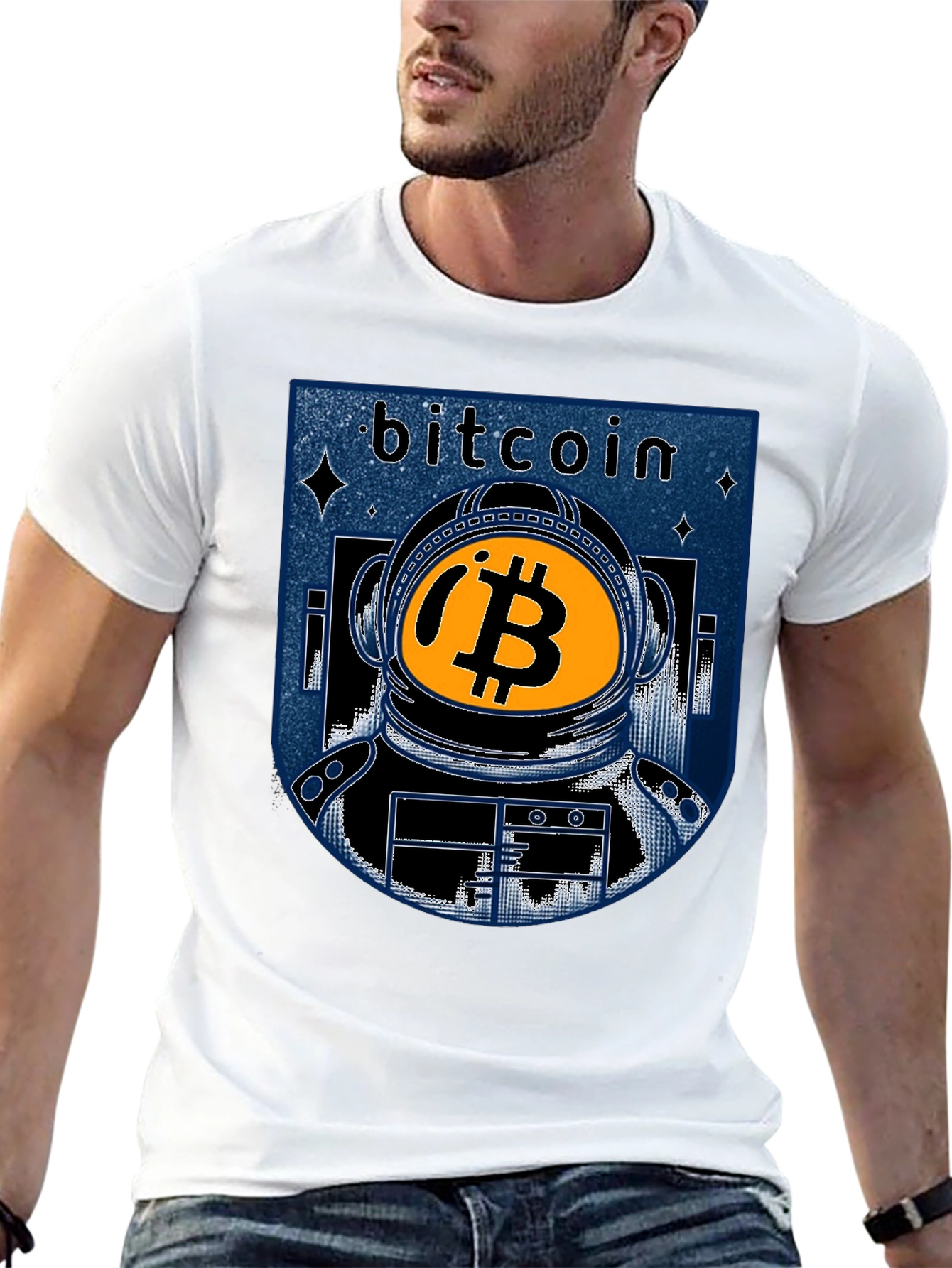 Bitcoin Astronaut Graphic Tee - Crypto Style
