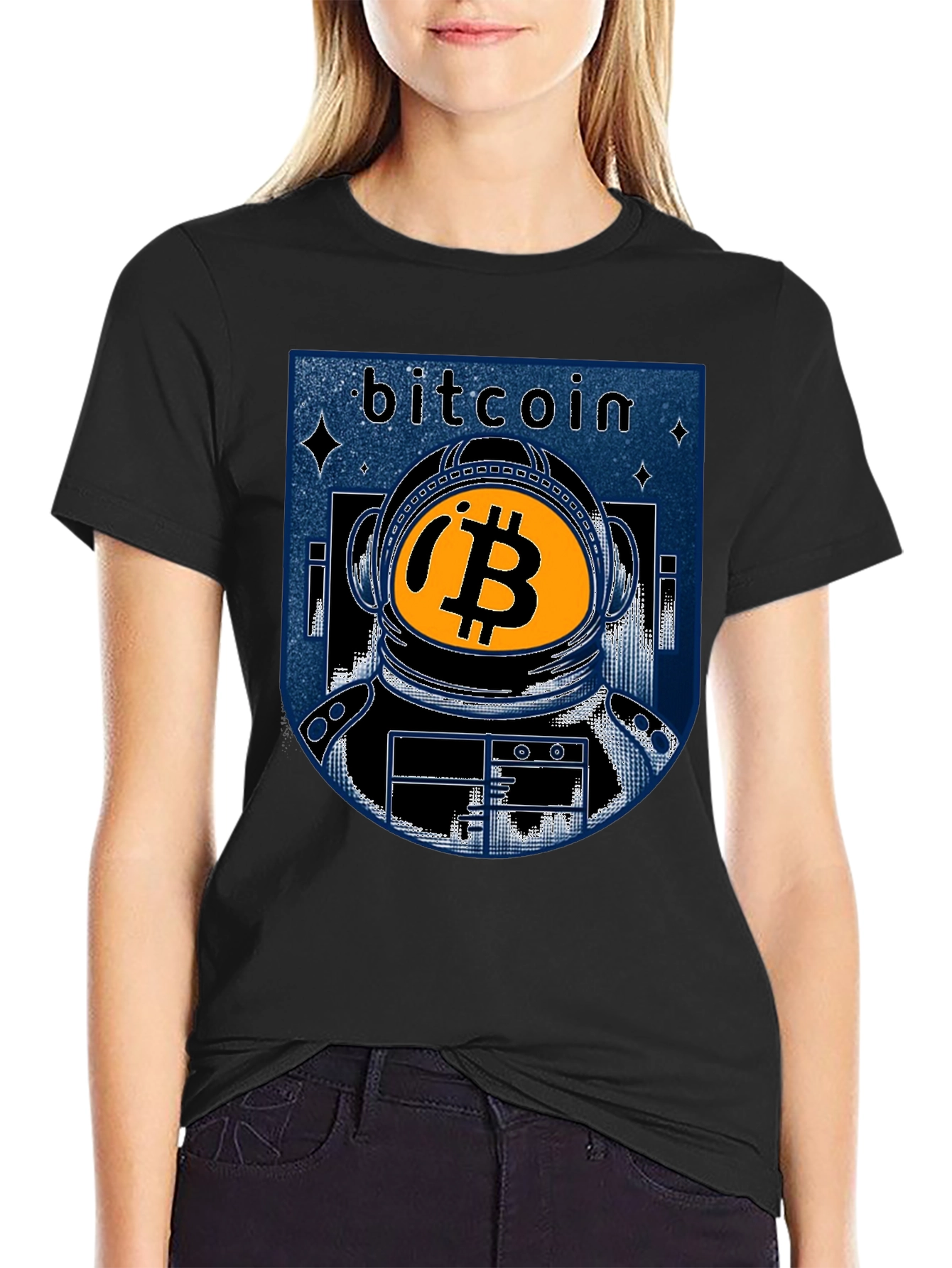 Bitcoin Astronaut Graphic Tee - Crypto Style