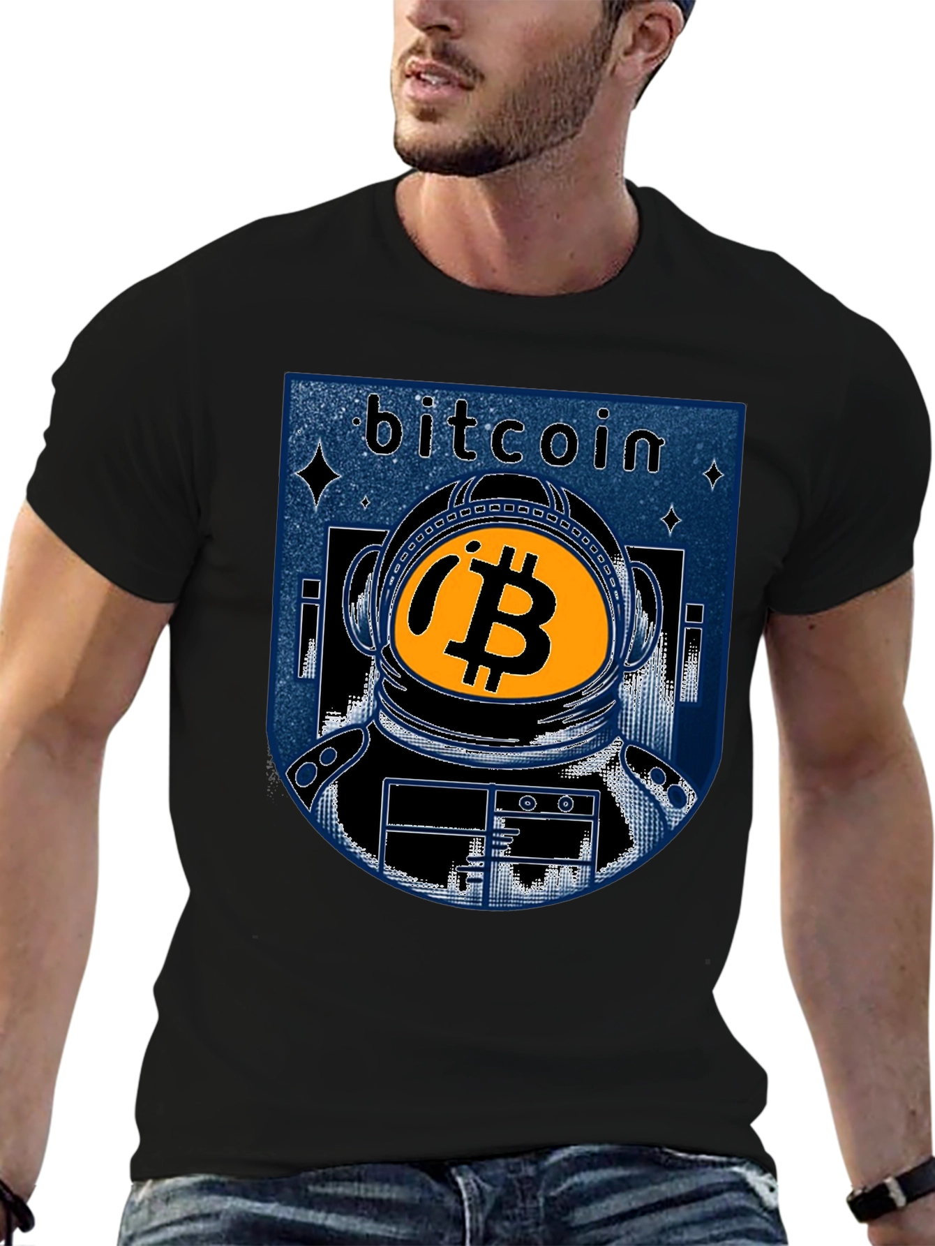 Bitcoin Astronaut Graphic Tee - Crypto Style