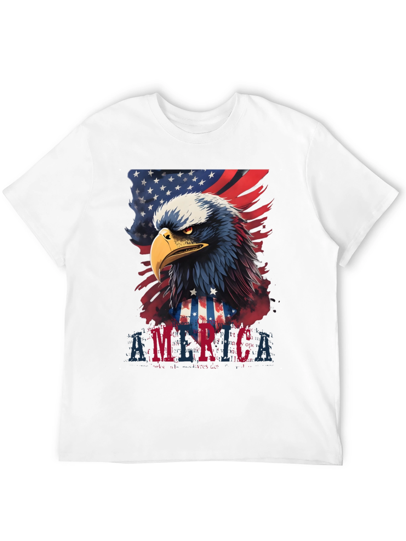 Patriotic Eagle USA Flag Graphic T-Shirt