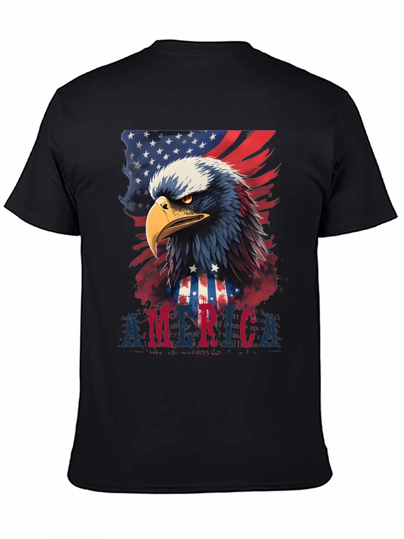 Patriotic Eagle USA Flag Graphic T-Shirt
