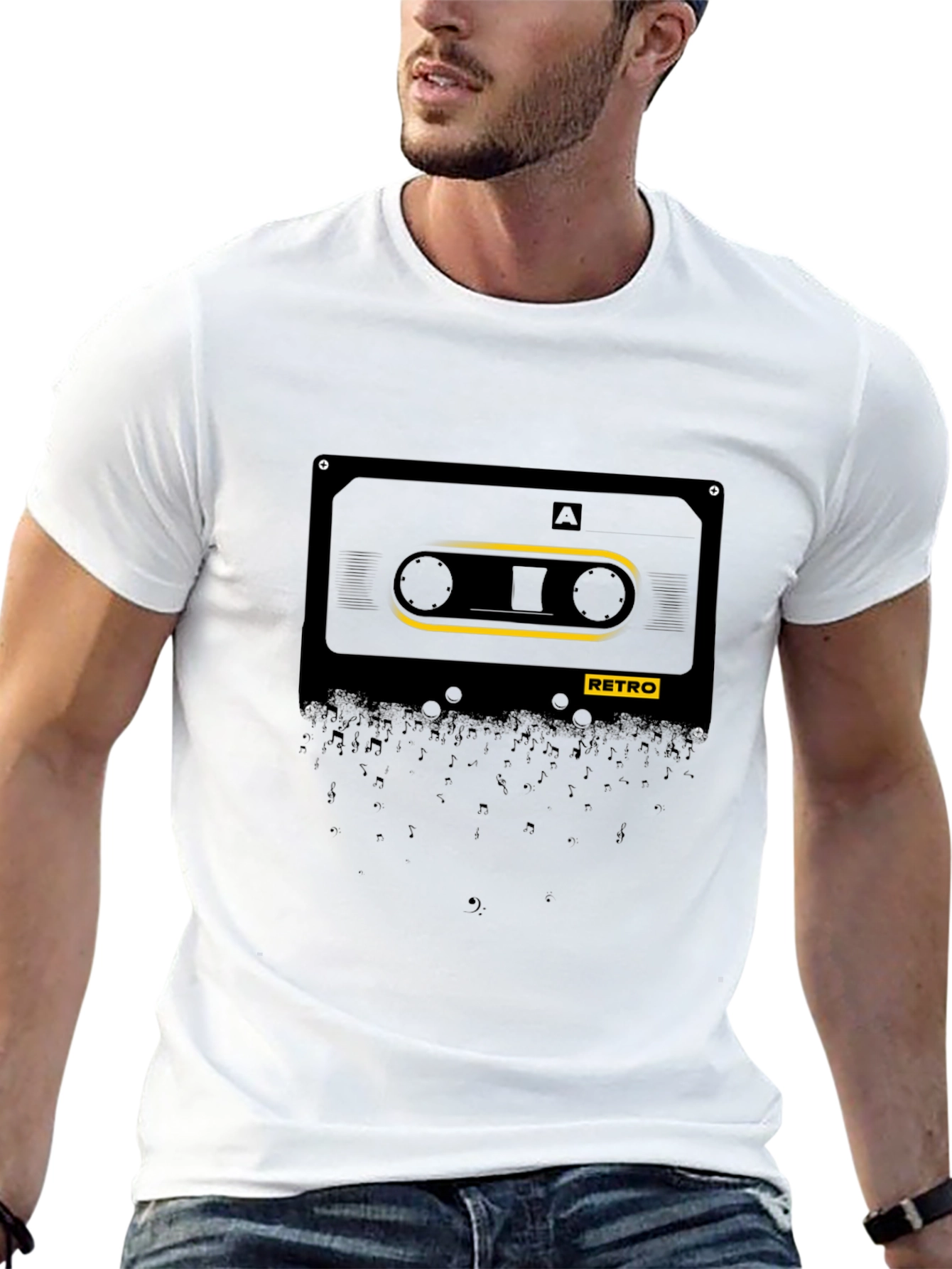 Retro Cassette Tape Black T-Shirt
