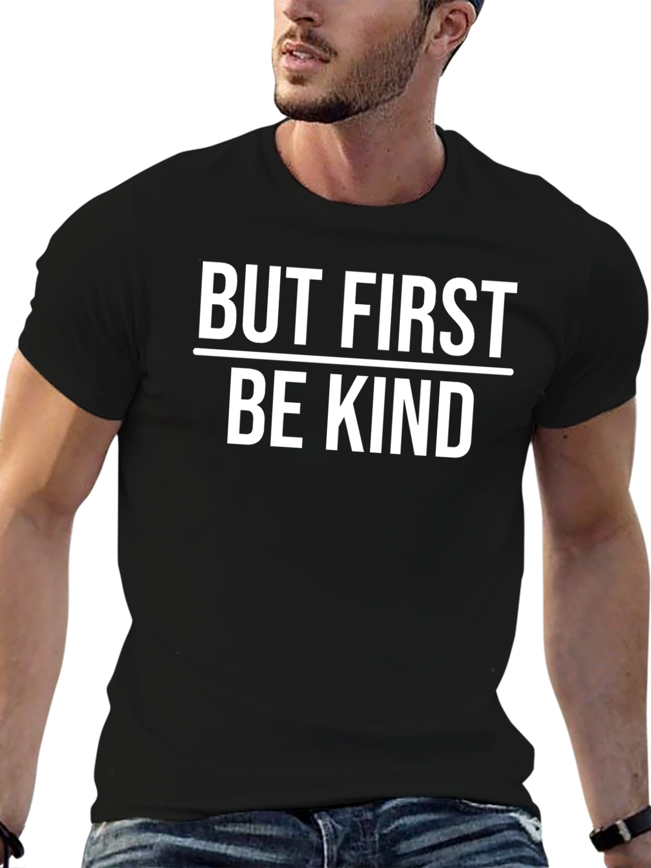 But First Be Kind Graphic Tee - Black