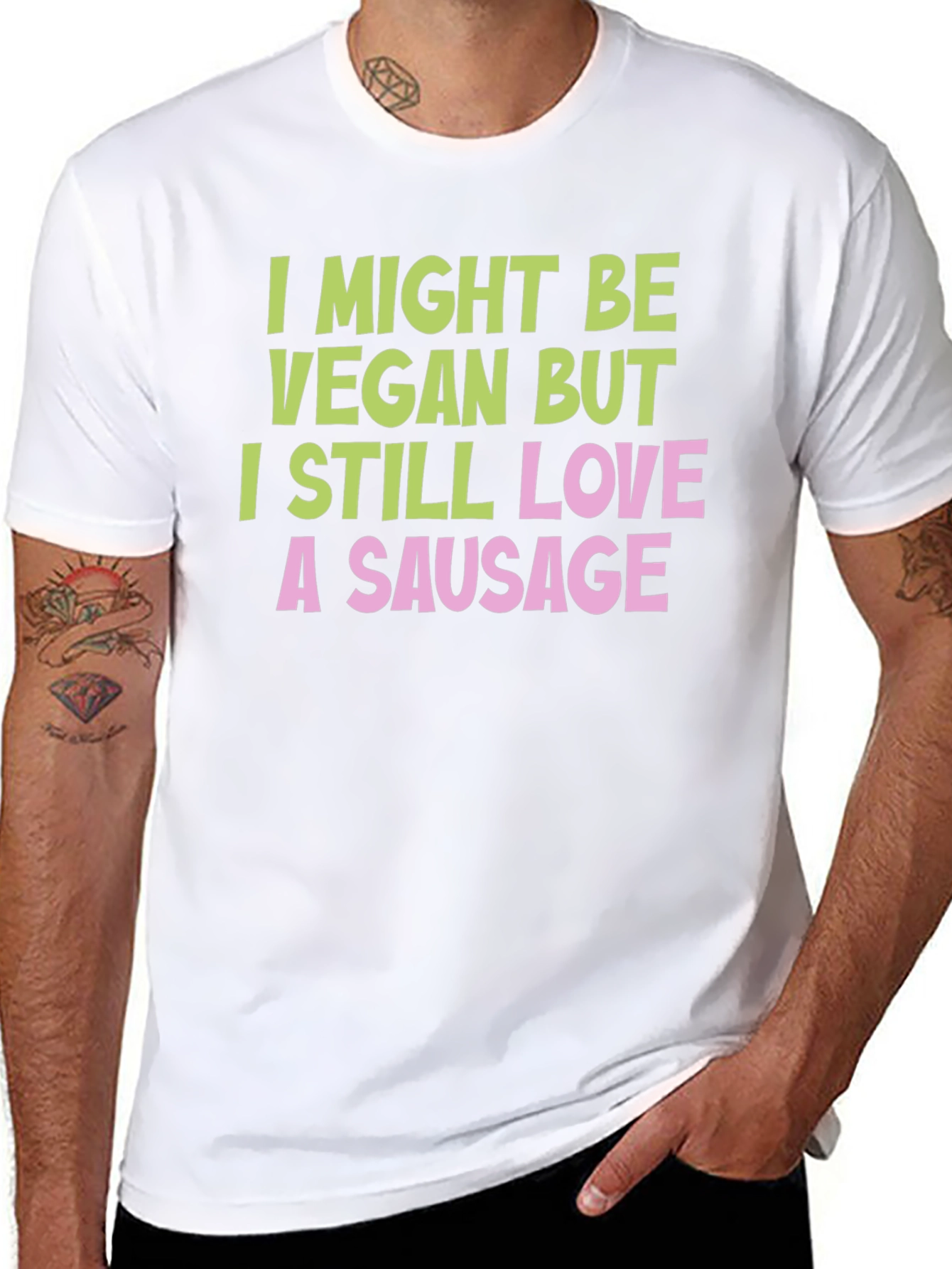 Funny Vegan Sausage T-Shirt
