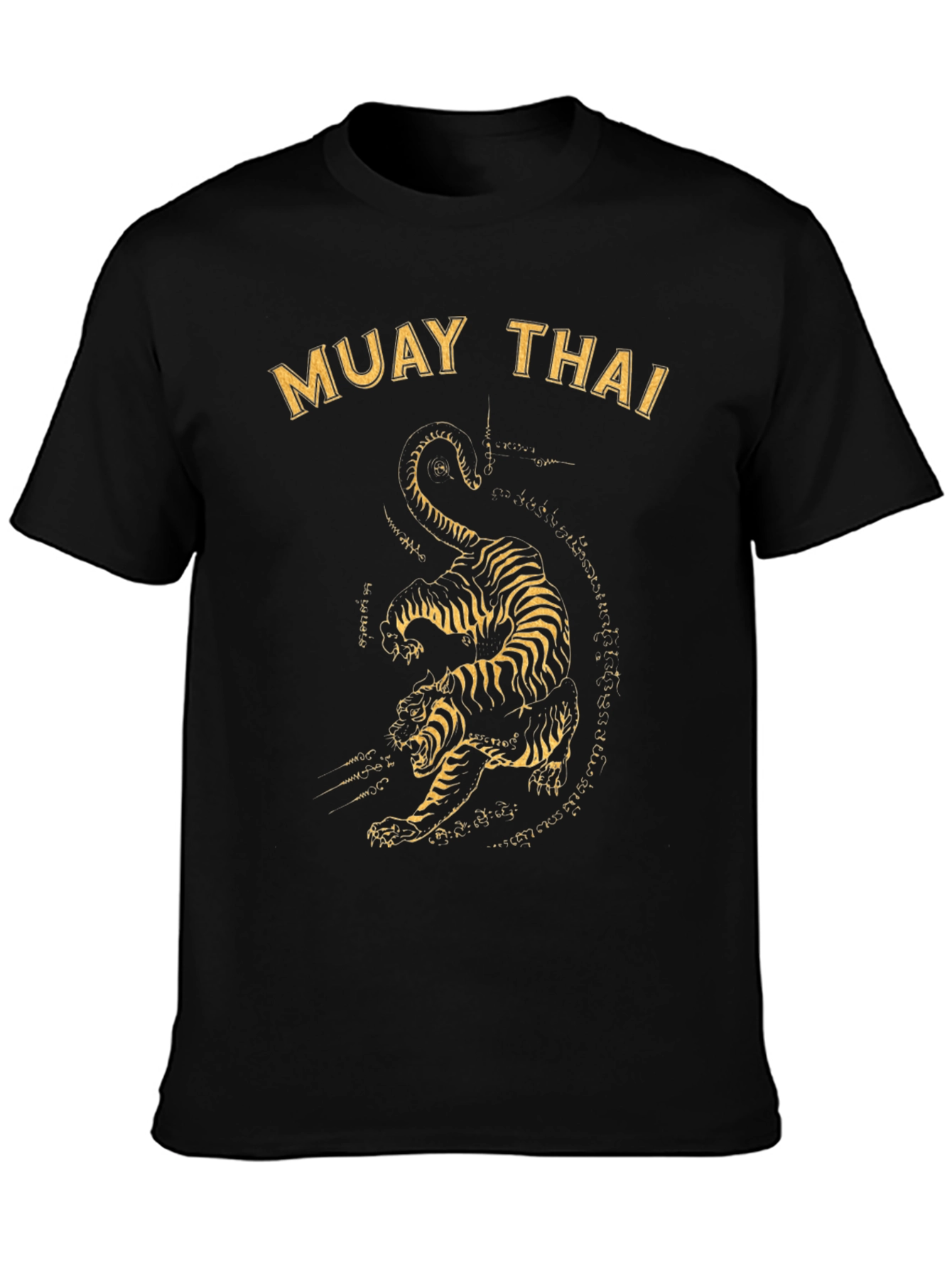 Muay Thai Tiger Graphic Tee - Black