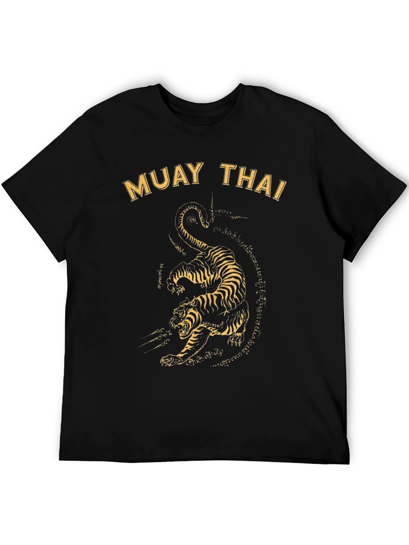 Muay Thai Tiger Graphic Tee - Black