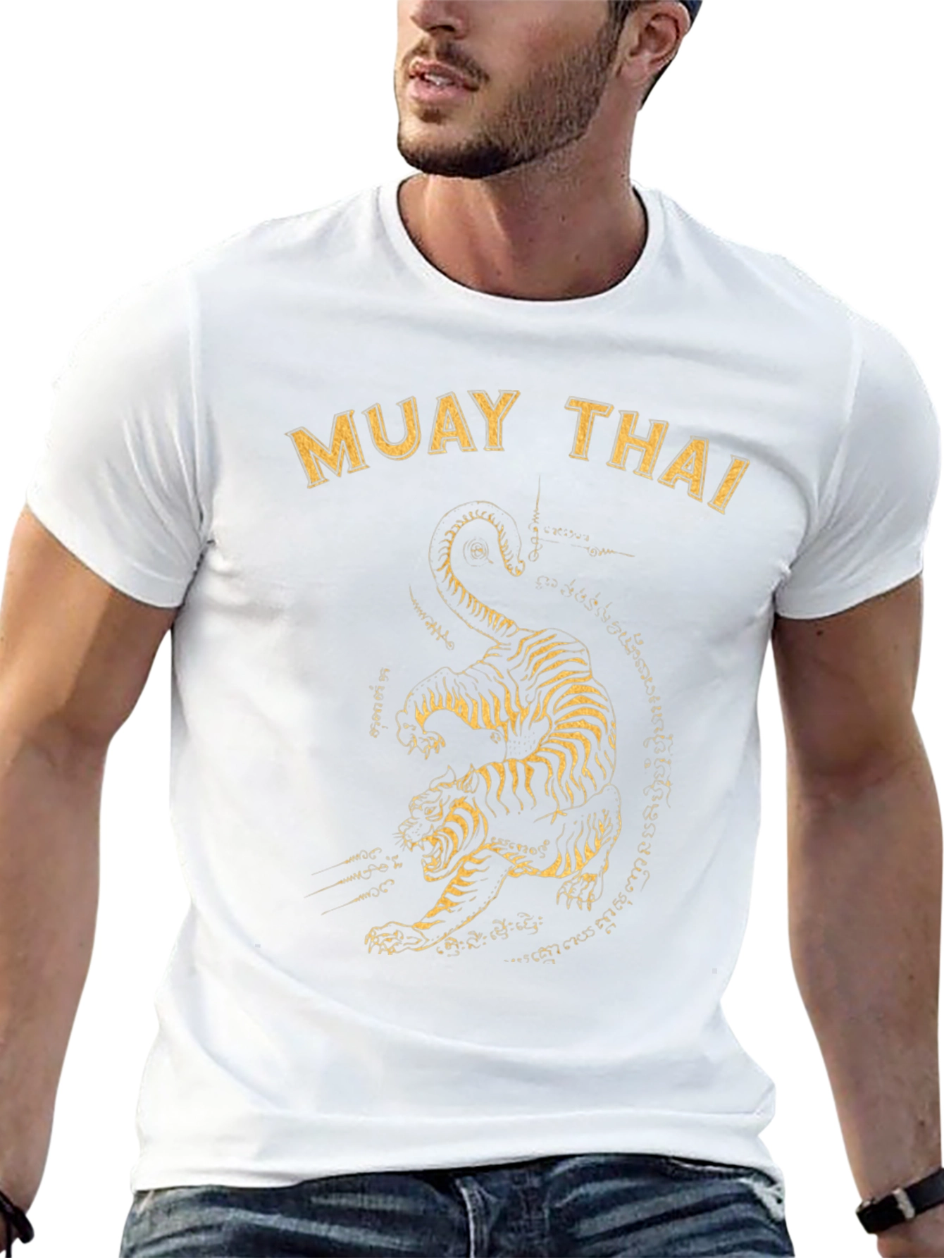 Muay Thai Tiger Graphic Tee - Black