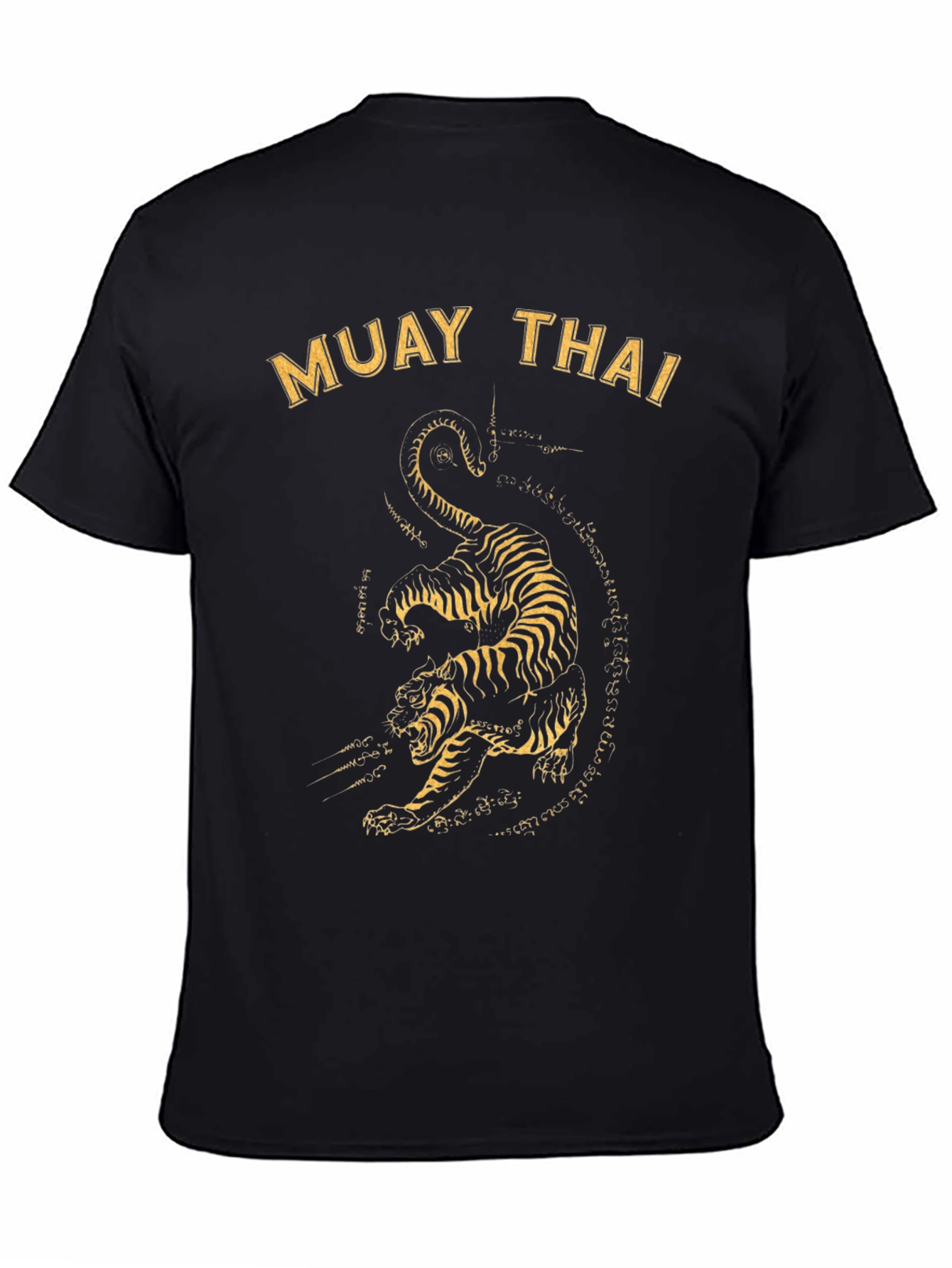 Muay Thai Tiger Graphic Tee - Black