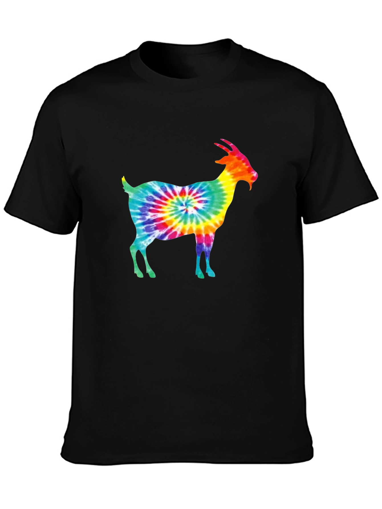 Tie Dye Goat Graphic Tee - Funky Casual Style