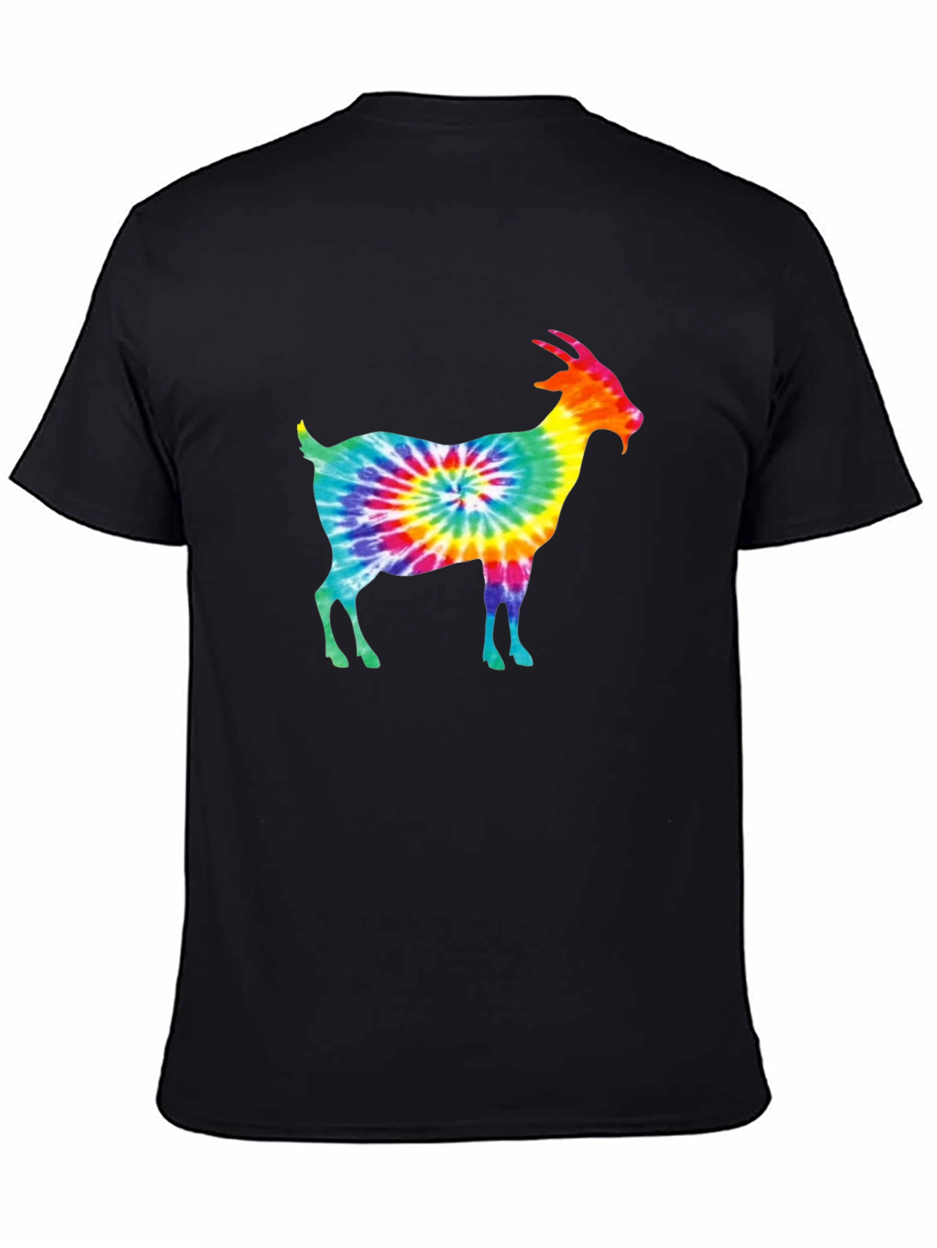Tie Dye Goat Graphic Tee - Funky Casual Style