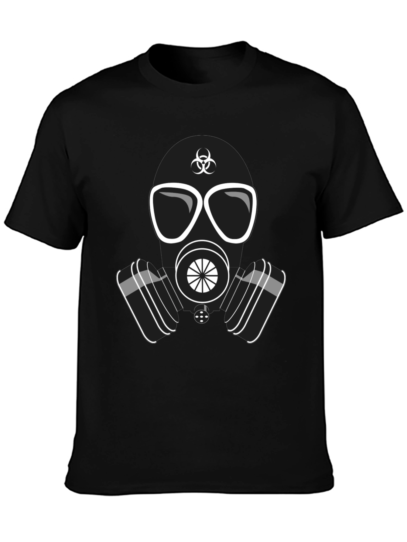 Gas Mask Graphic T-Shirt - Biohazard Design Casual Wear