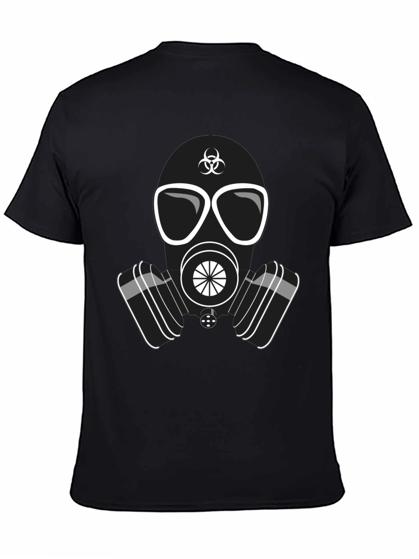 Gas Mask Graphic T-Shirt - Biohazard Design Casual Wear