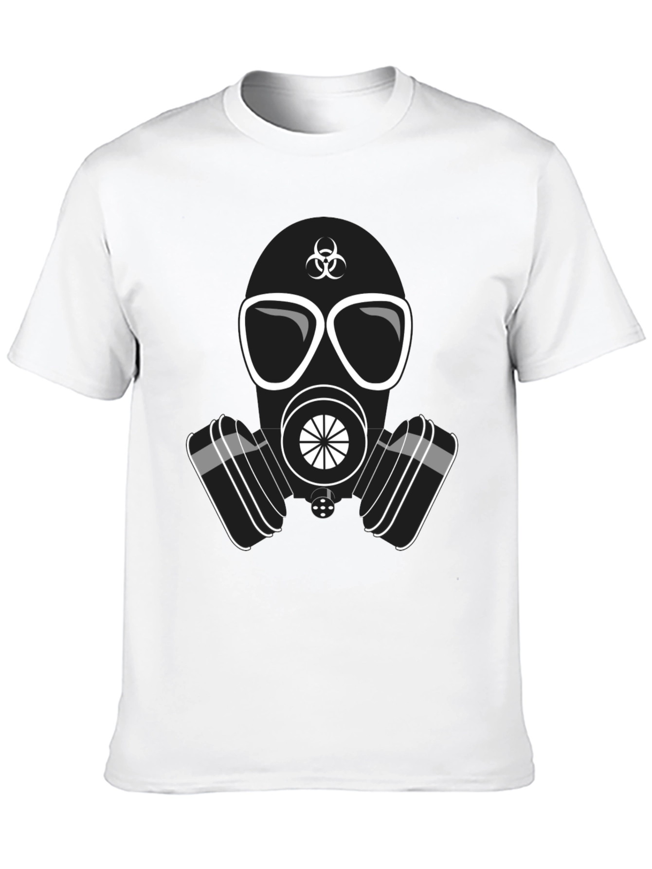 Gas Mask Graphic T-Shirt - Biohazard Design Casual Wear
