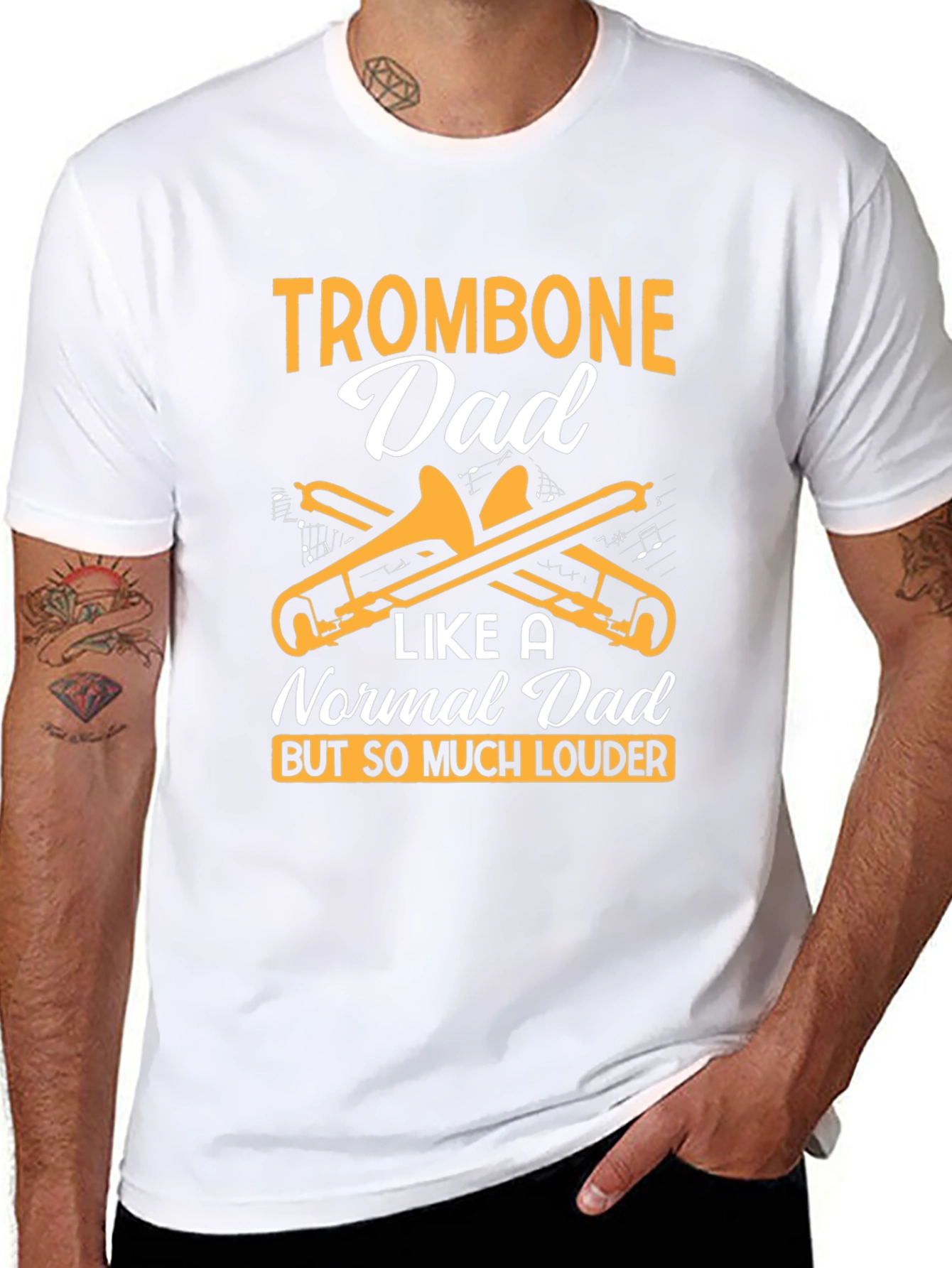 Trombone Dad T-Shirt - Loud & Proud Musician Gift