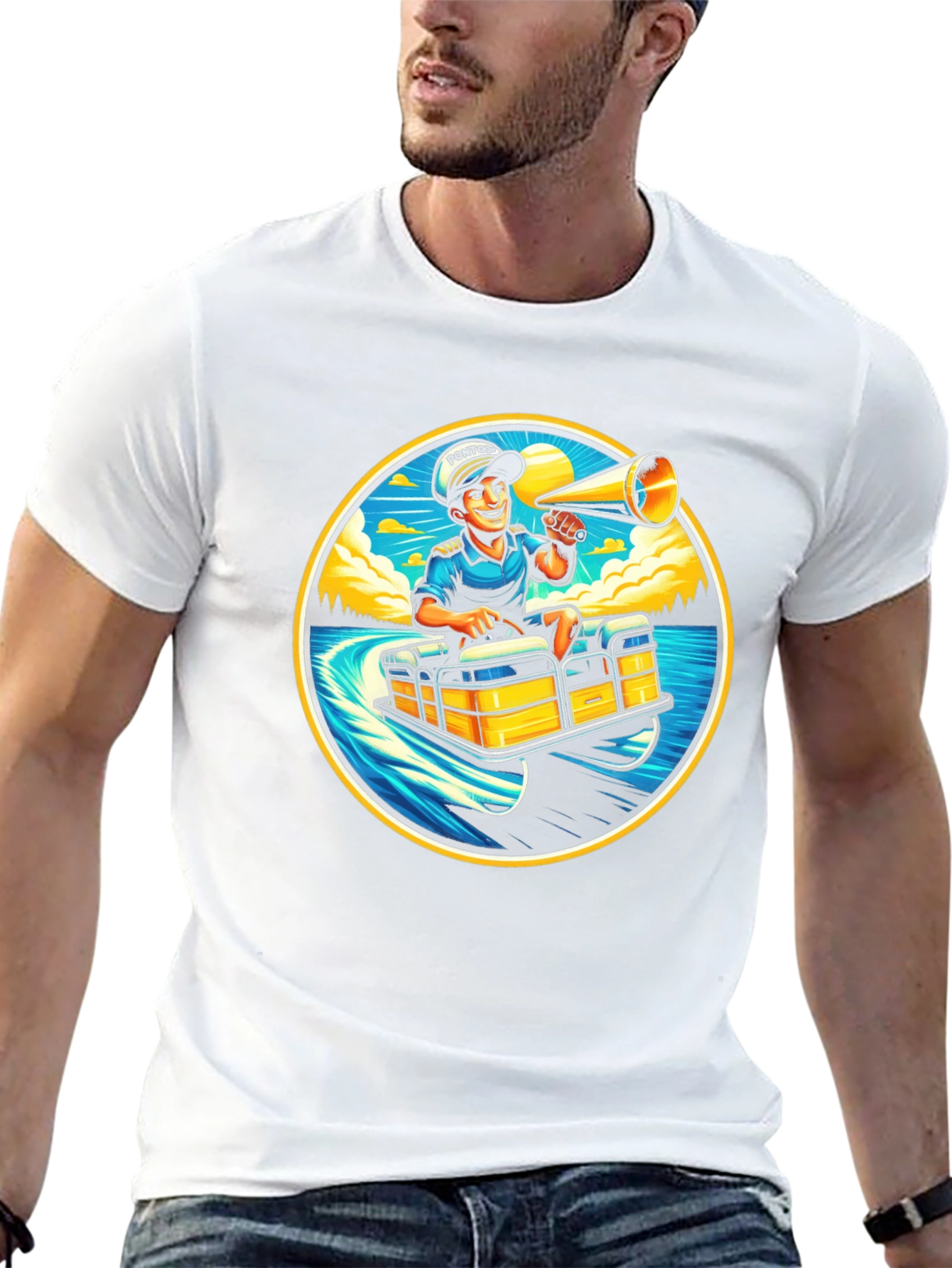 Pontoon Captain T-Shirt - Boating Fun