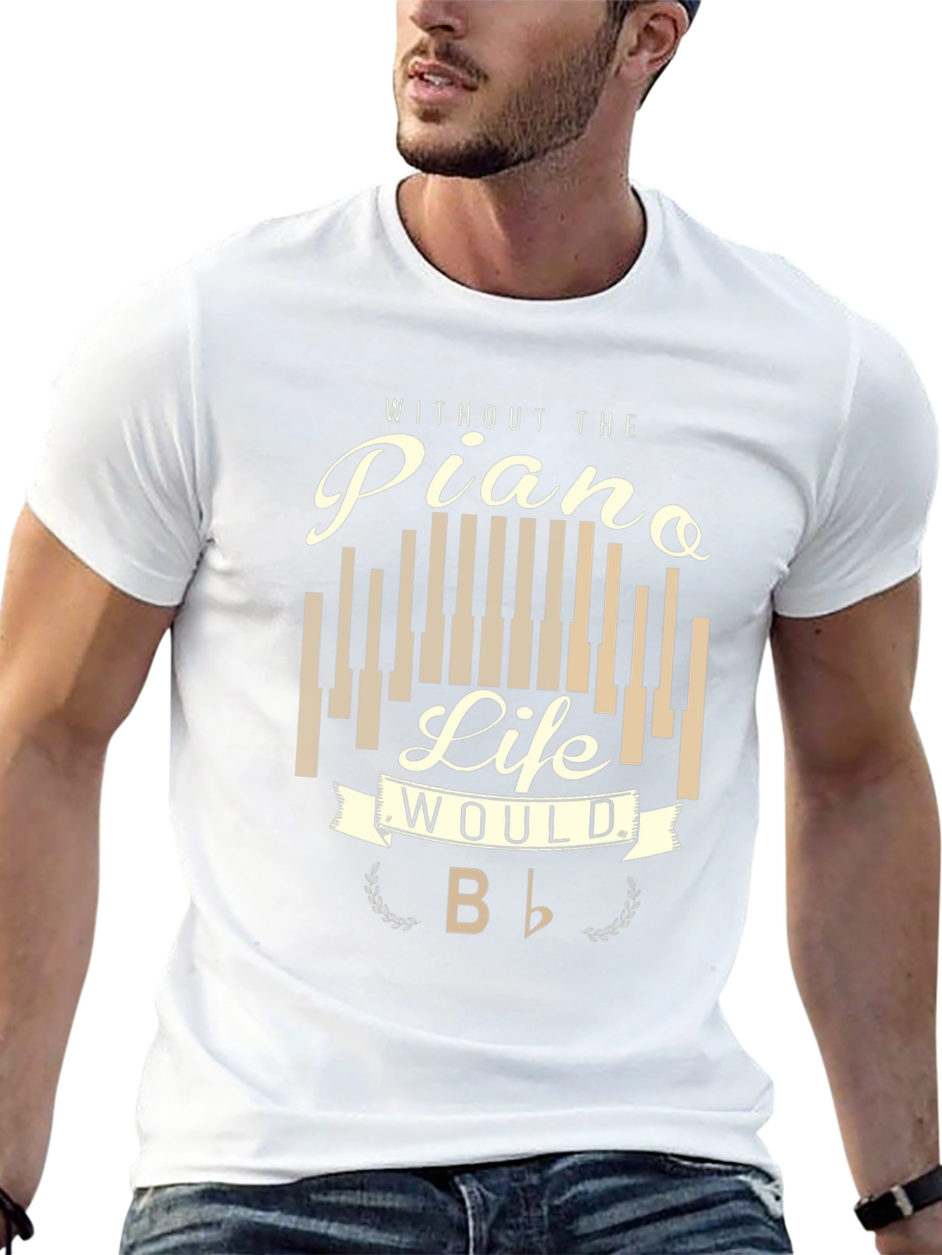 Piano Life Mens Graphic T-Shirt - Music Lover Tee