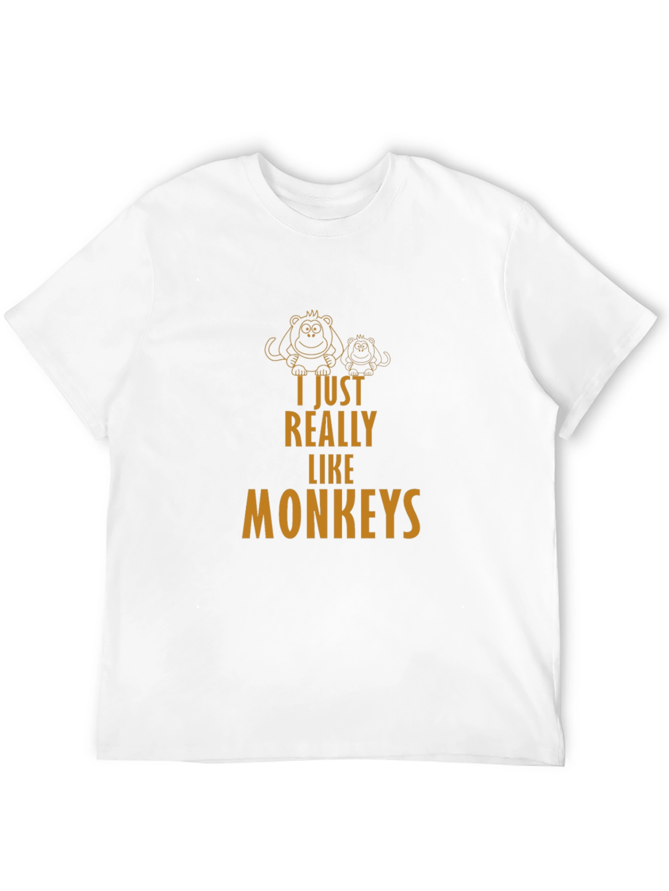 I Just Really Like Monkeys T-Shirt - Black Tee