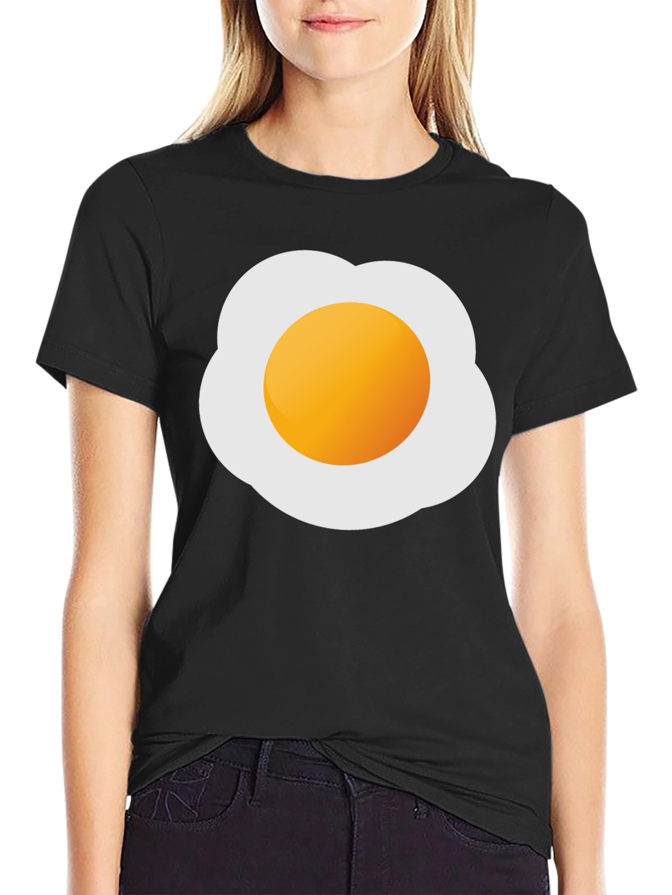 Fried Egg Graphic Tee - Novelty Casual T-Shirt