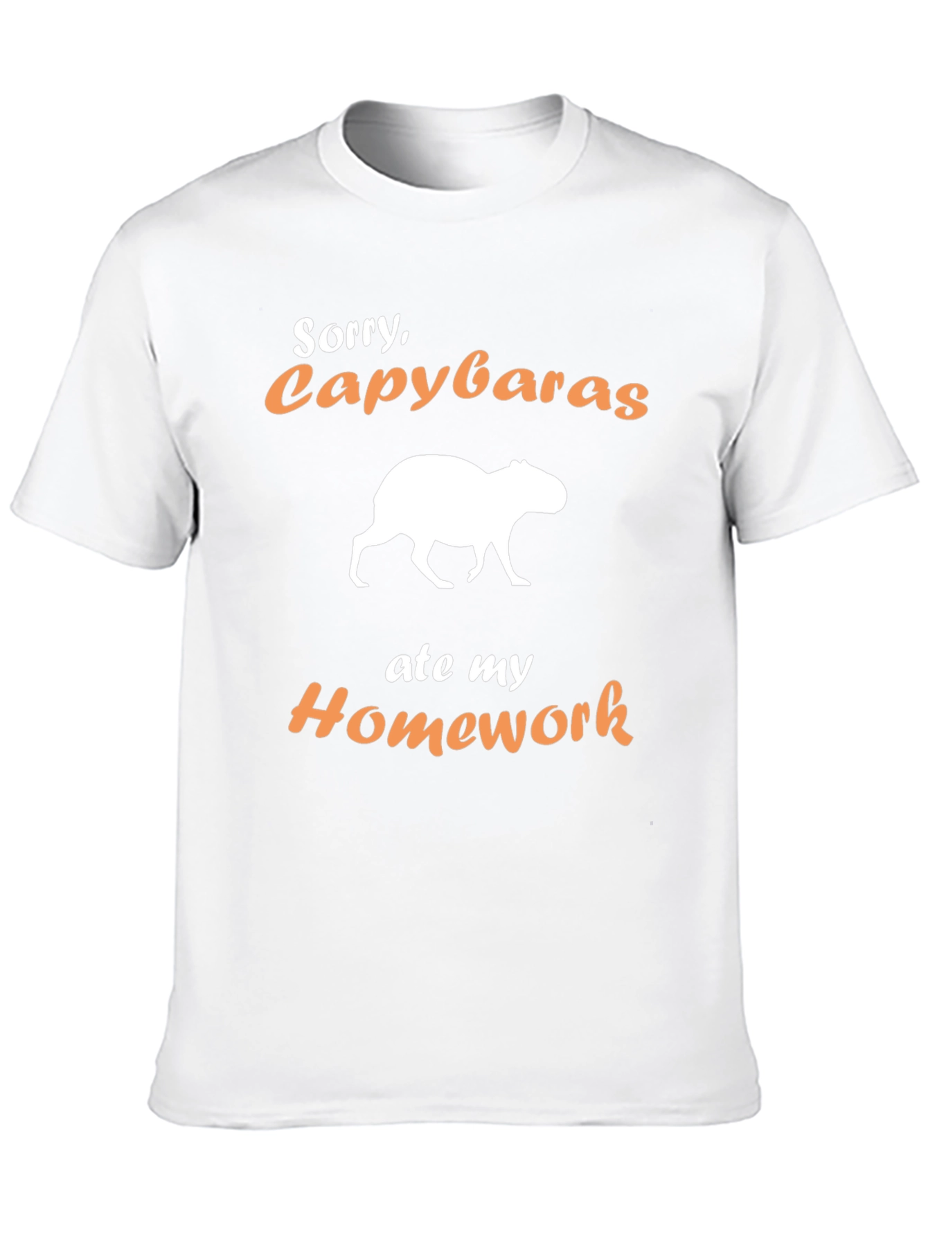 Funny Capybara Homework Excuse T-Shirt