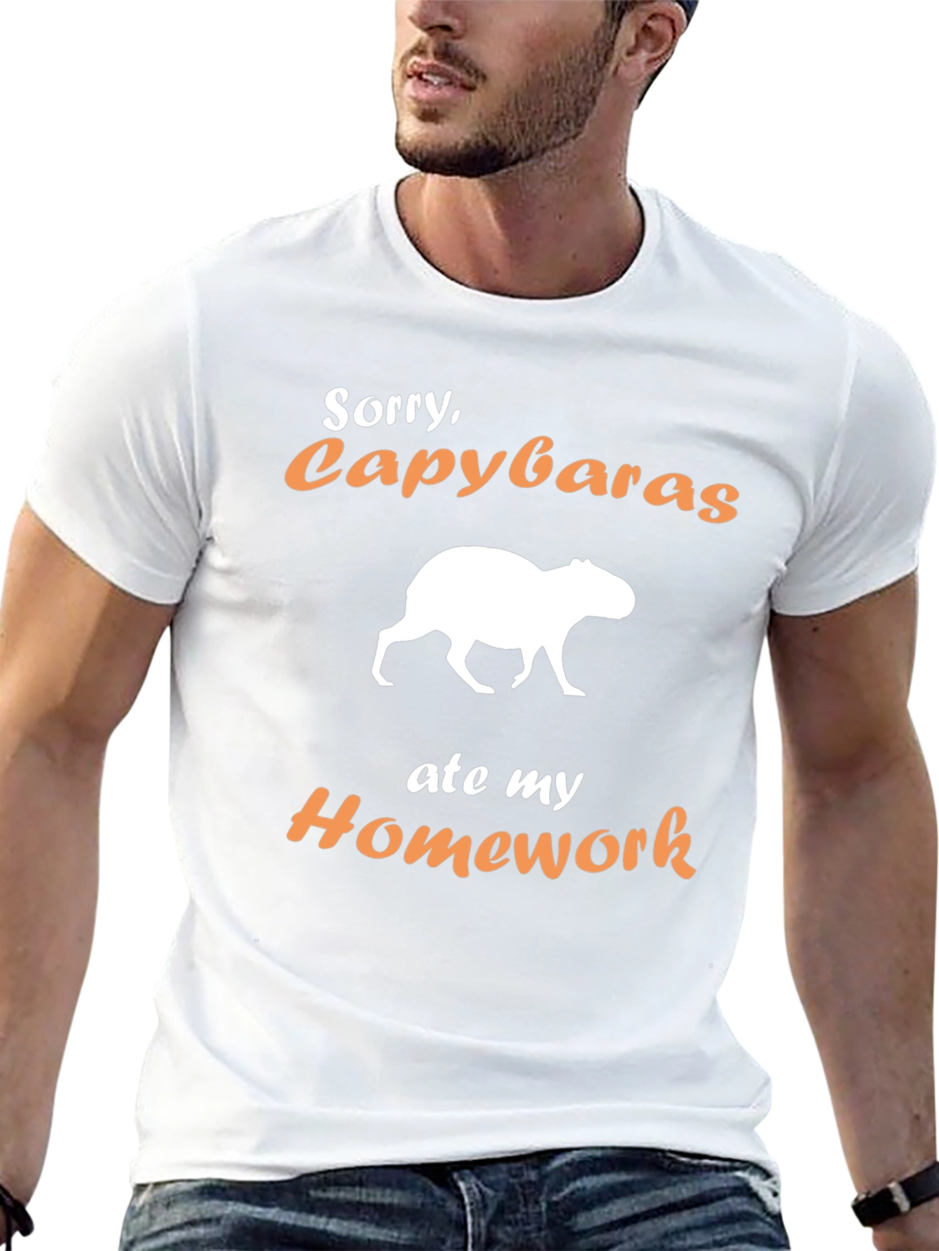 Funny Capybara Homework Excuse T-Shirt