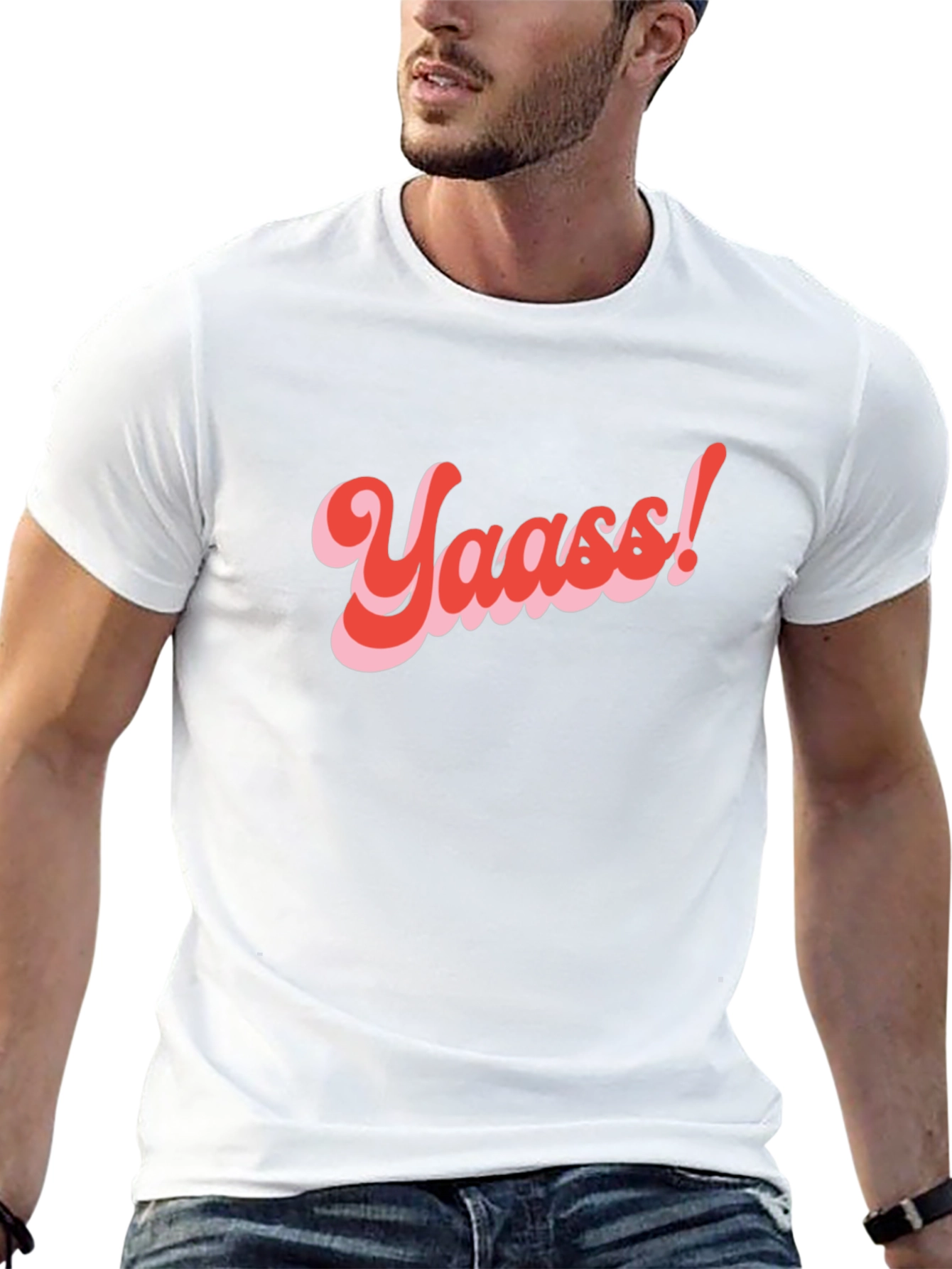 Yaass! Retro Graphic Tee - Trendy T-Shirt
