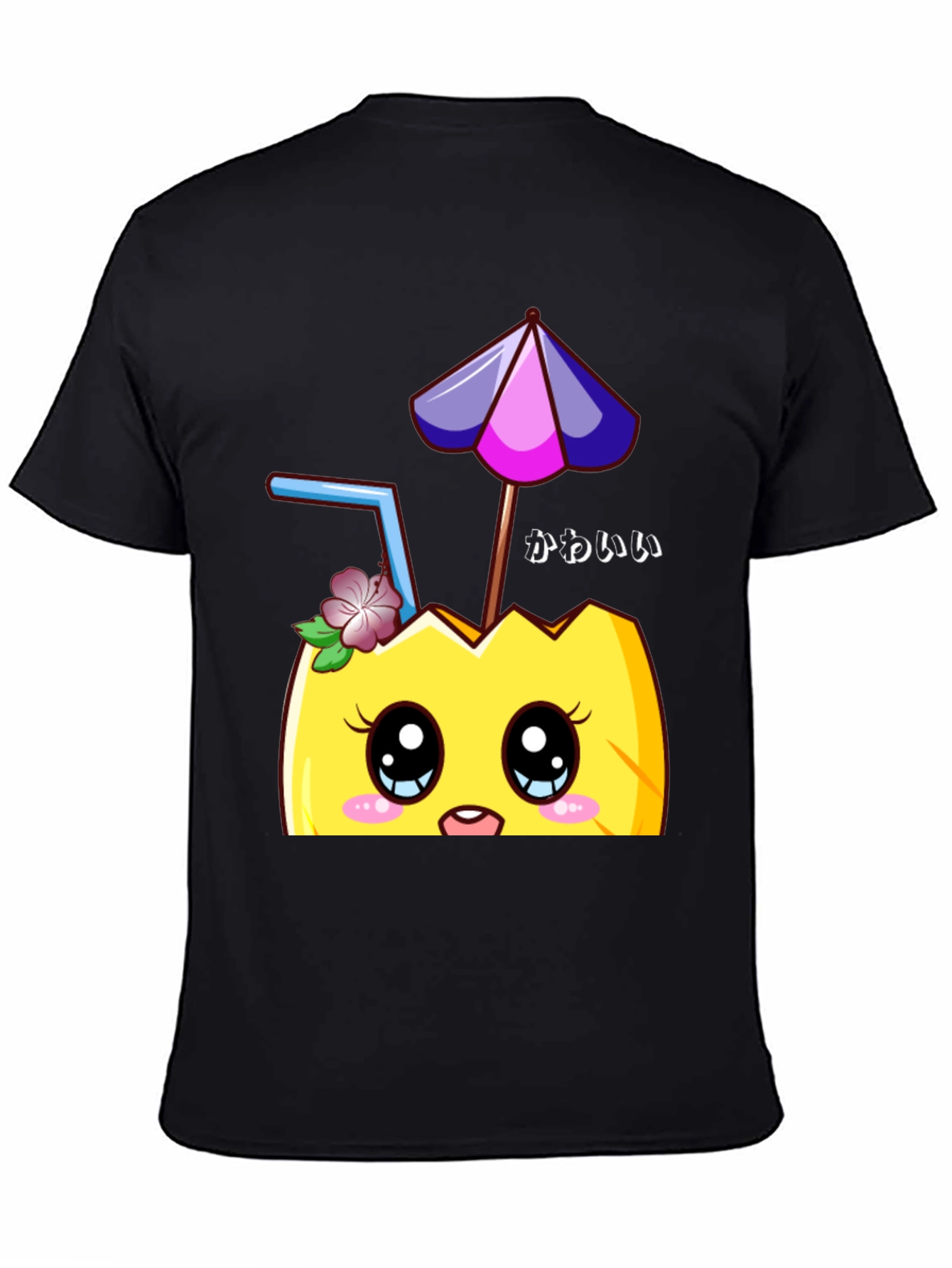 Kawaii Pineapple T-Shirt - Tropical Summer Vibes