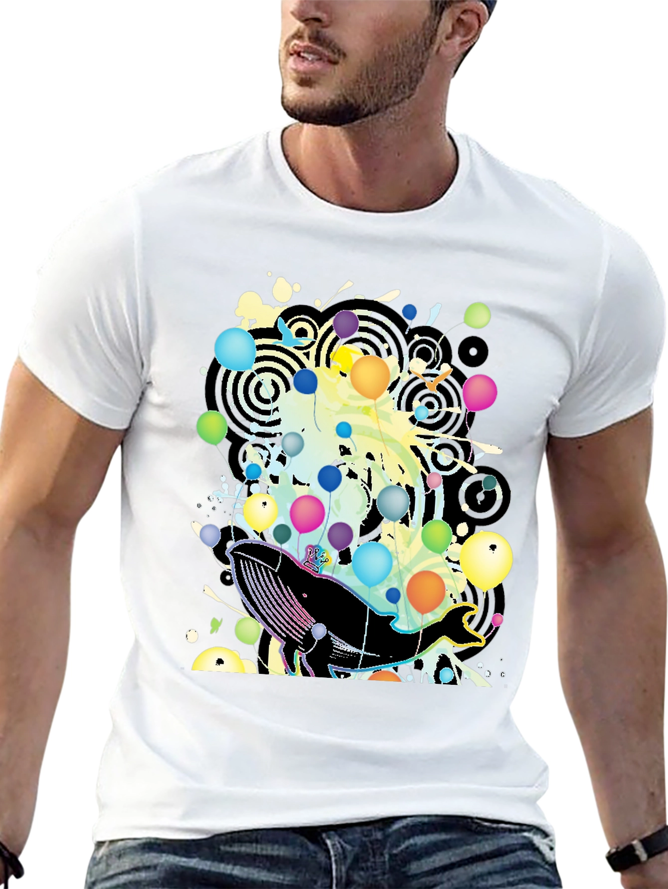 Whale Balloon Graphic Tee