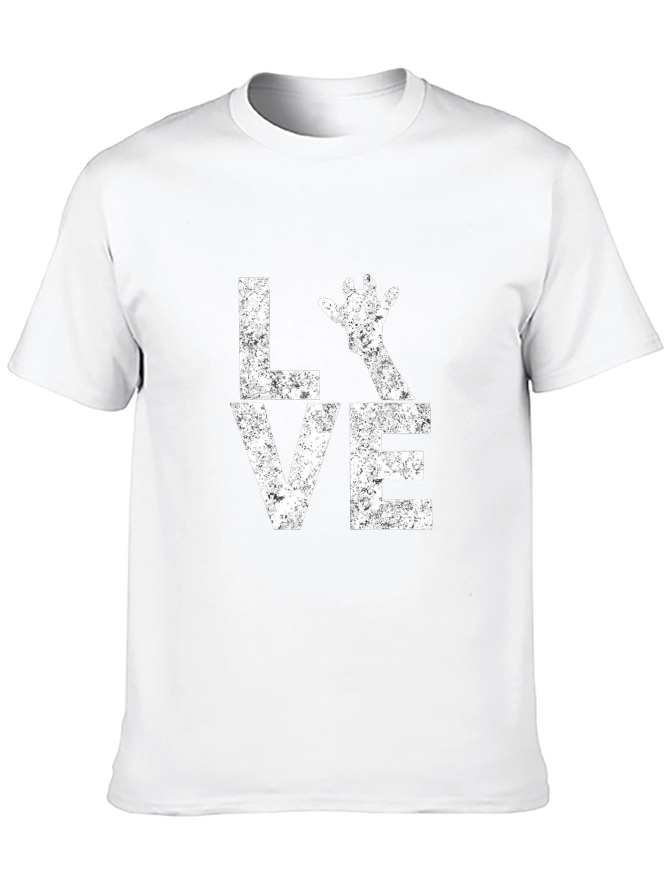 Love Giraffe Graphic Tee - Unisex Black T-Shirt