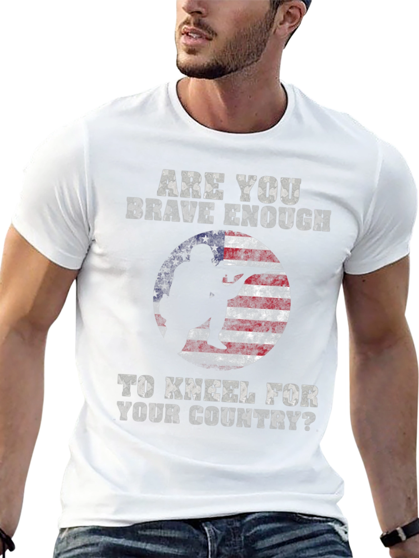 Brave Enough to Kneel Patriotic T-Shirt