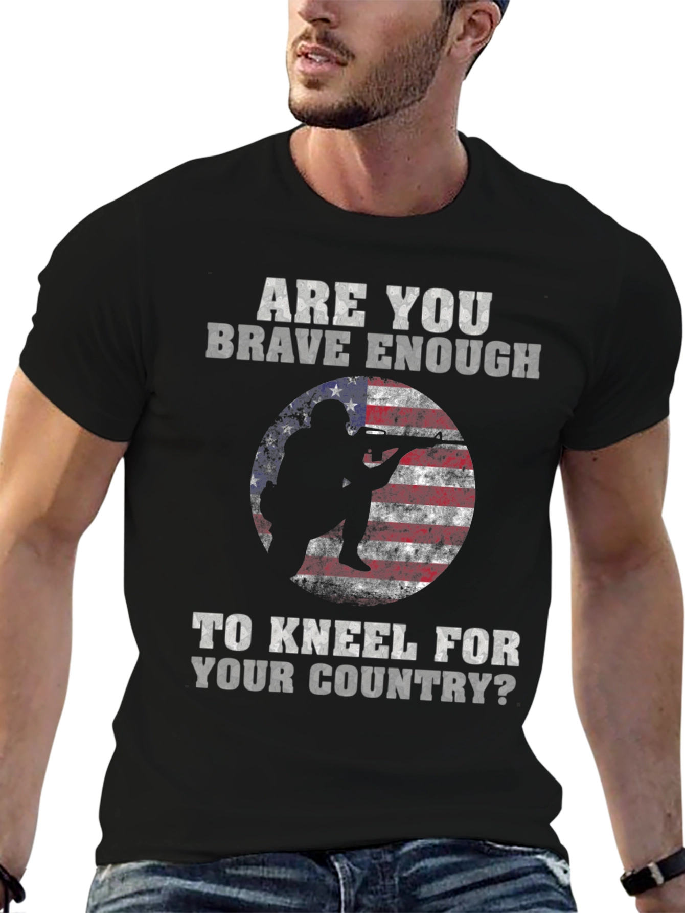 Brave Enough to Kneel Patriotic T-Shirt