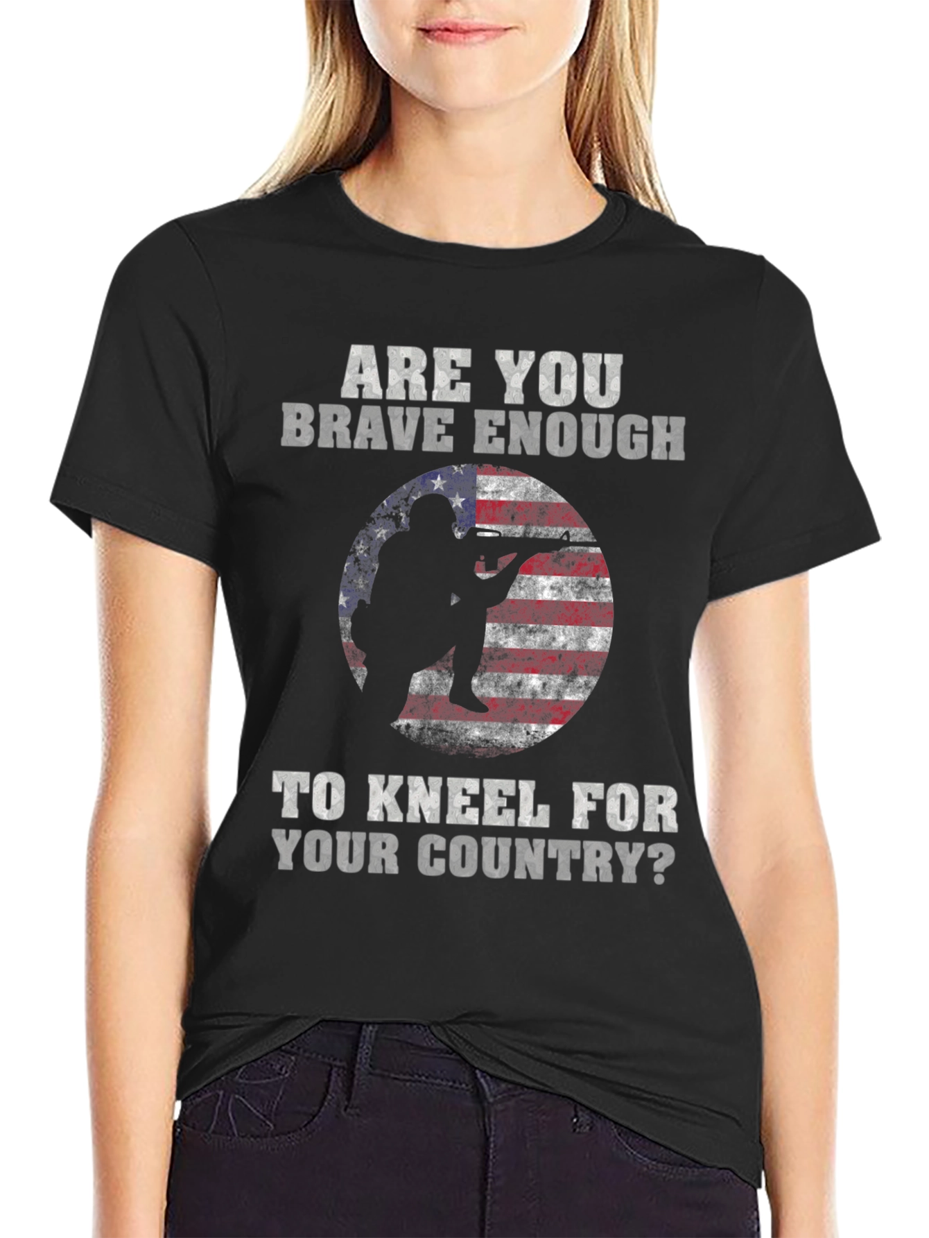 Brave Enough to Kneel Patriotic T-Shirt