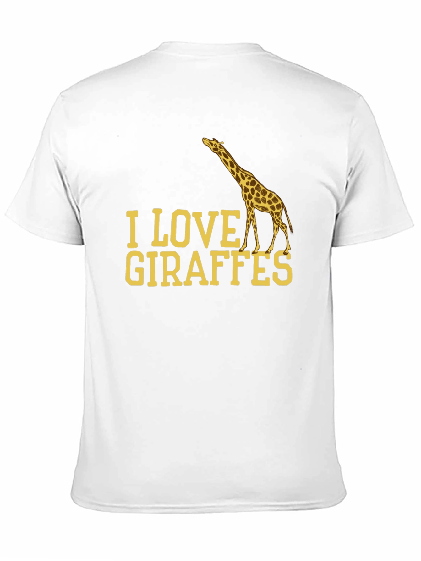 I Love Giraffes Black T-Shirt
