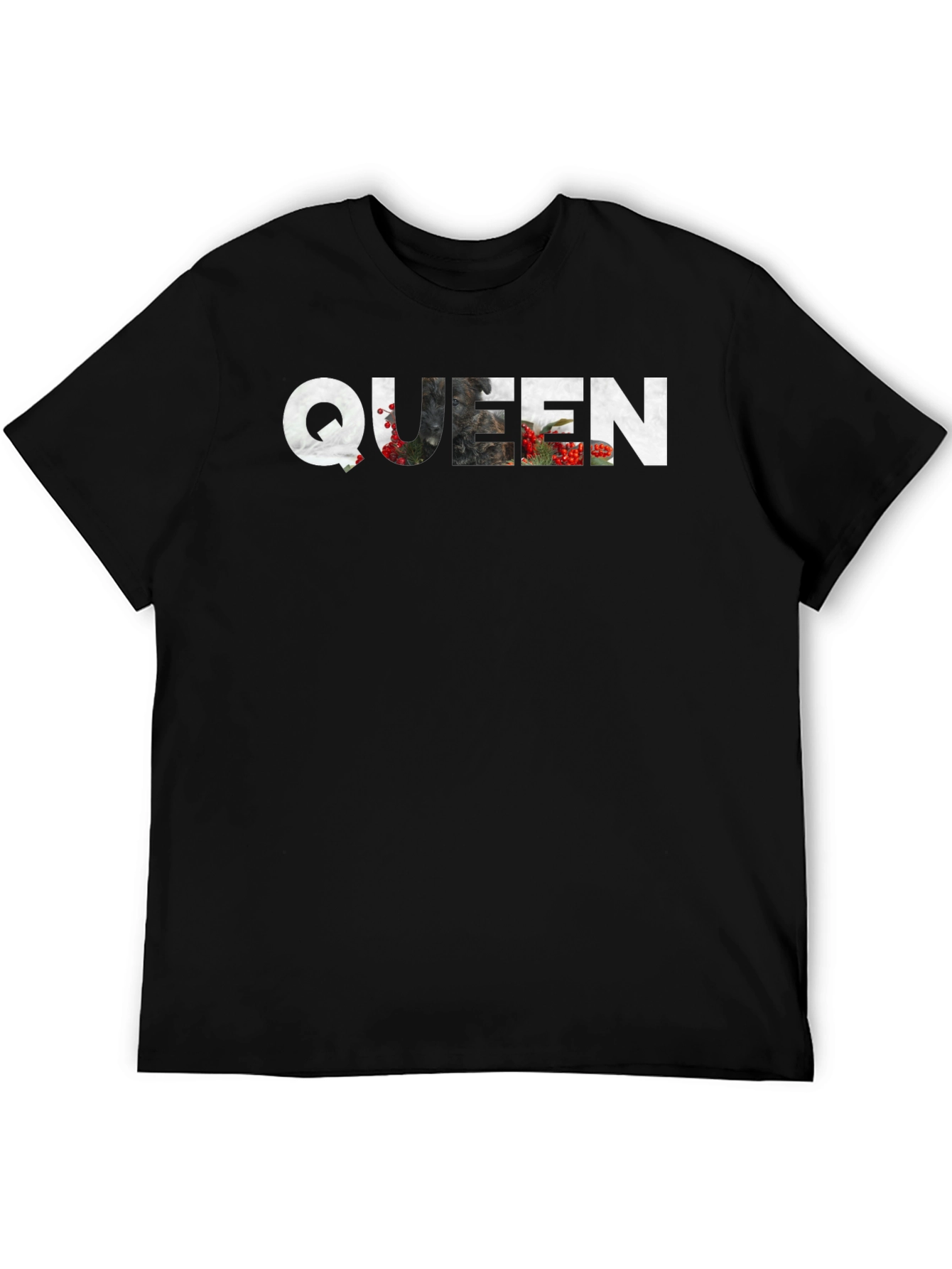 Queen Graphic Print Black Tee