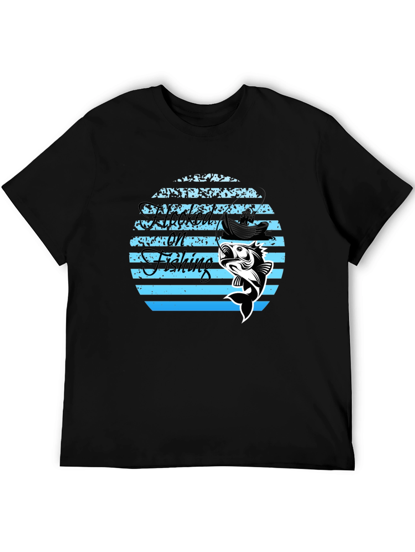 Hooked On Fishing Graphic T-Shirt