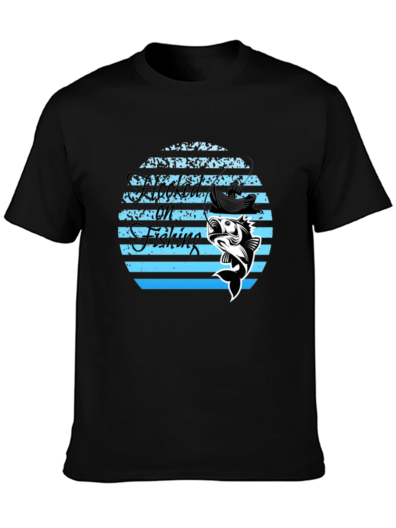 Hooked On Fishing Graphic T-Shirt
