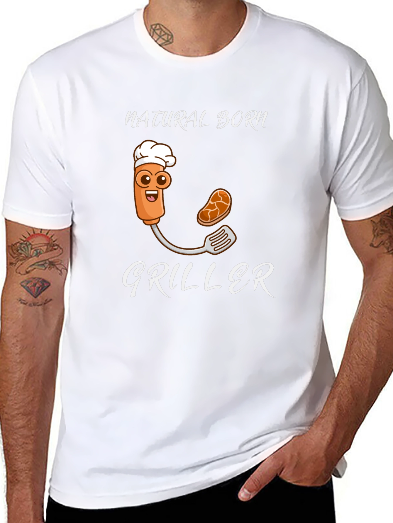 Natural Born Griller Funny T-Shirt