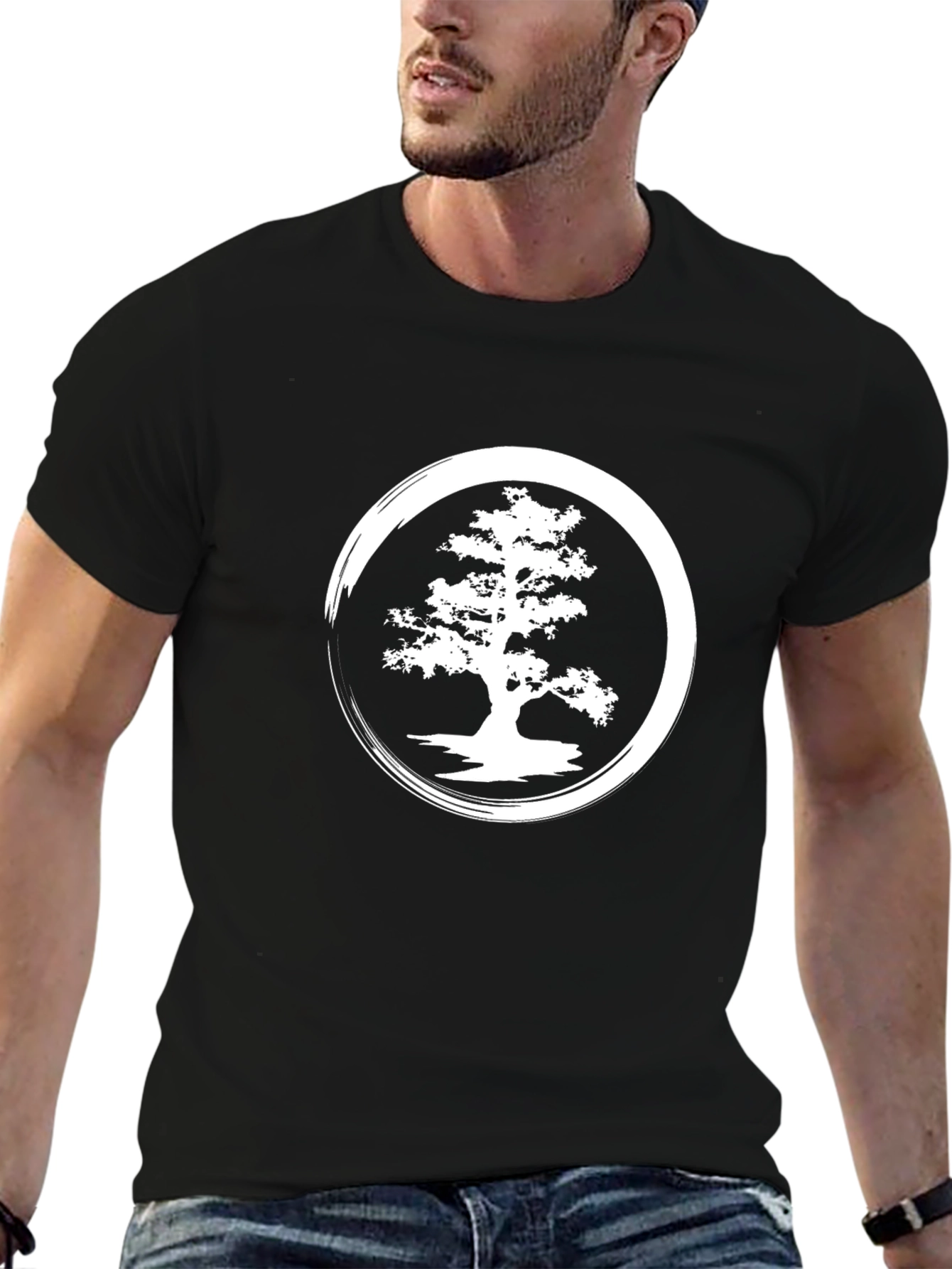 Zen Bonsai Tree Graphic T-Shirt