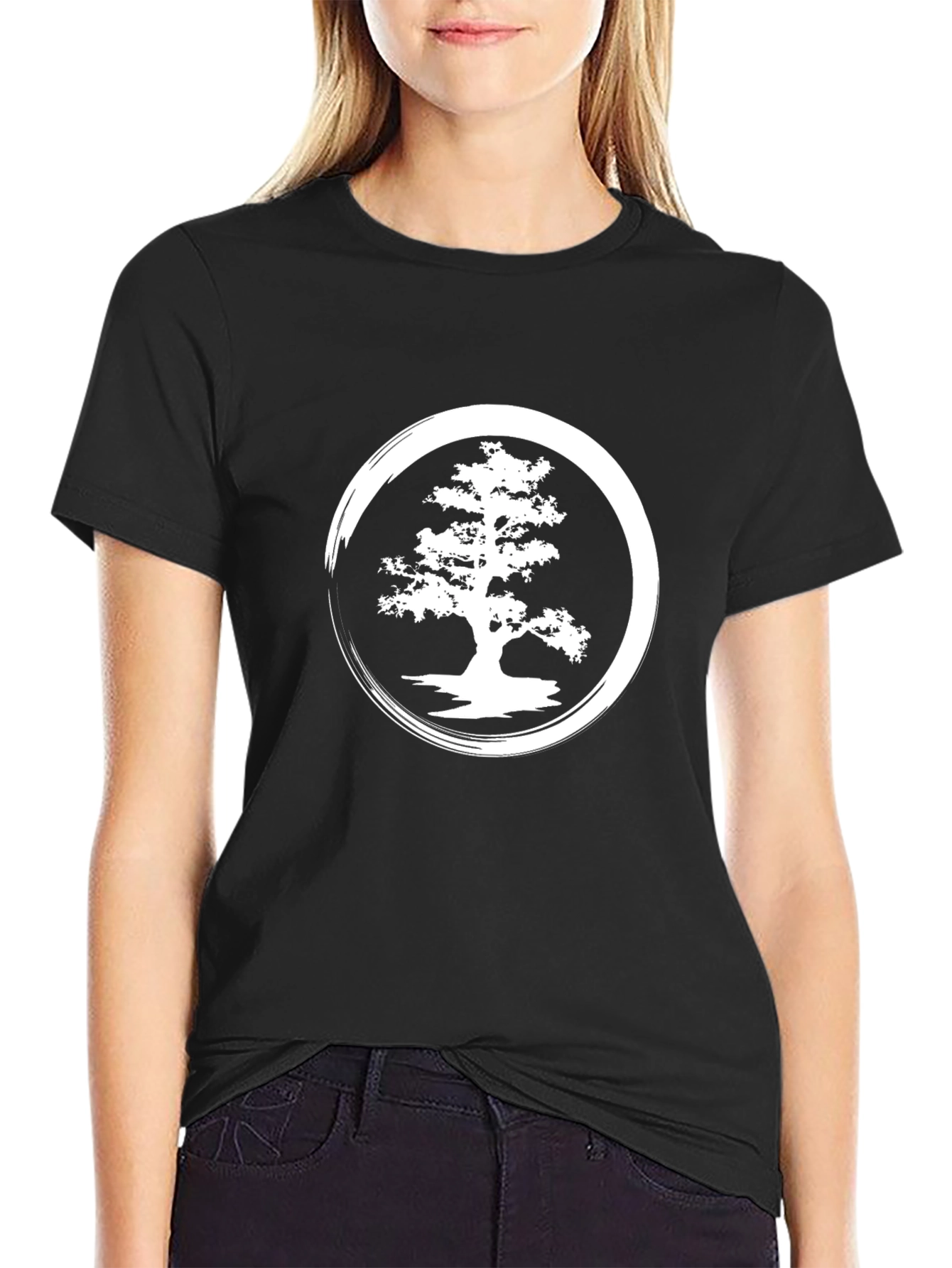 Zen Bonsai Tree Graphic T-Shirt